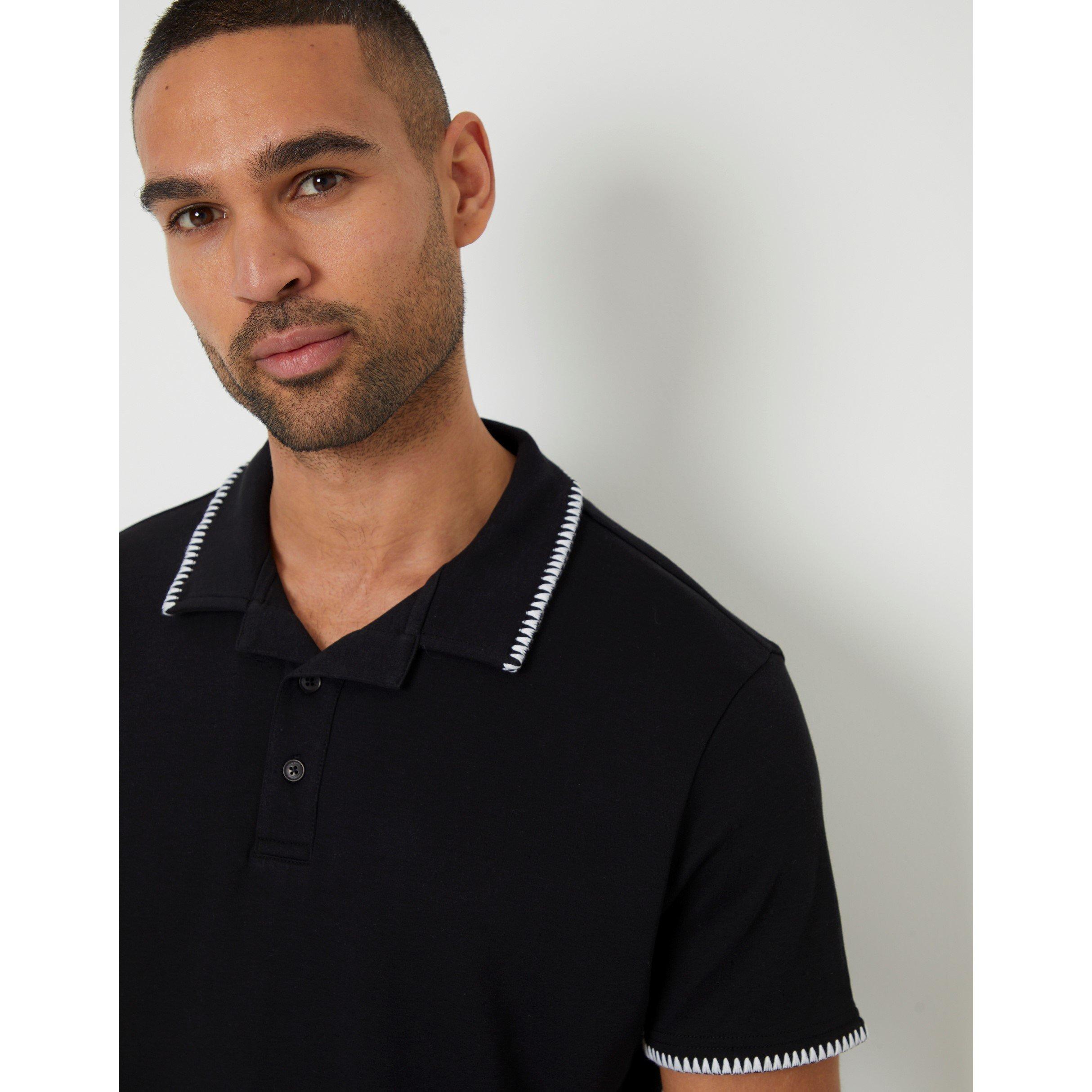  Black - Threadbare - Arnwick Short Sleeve Polo Shirt - 4