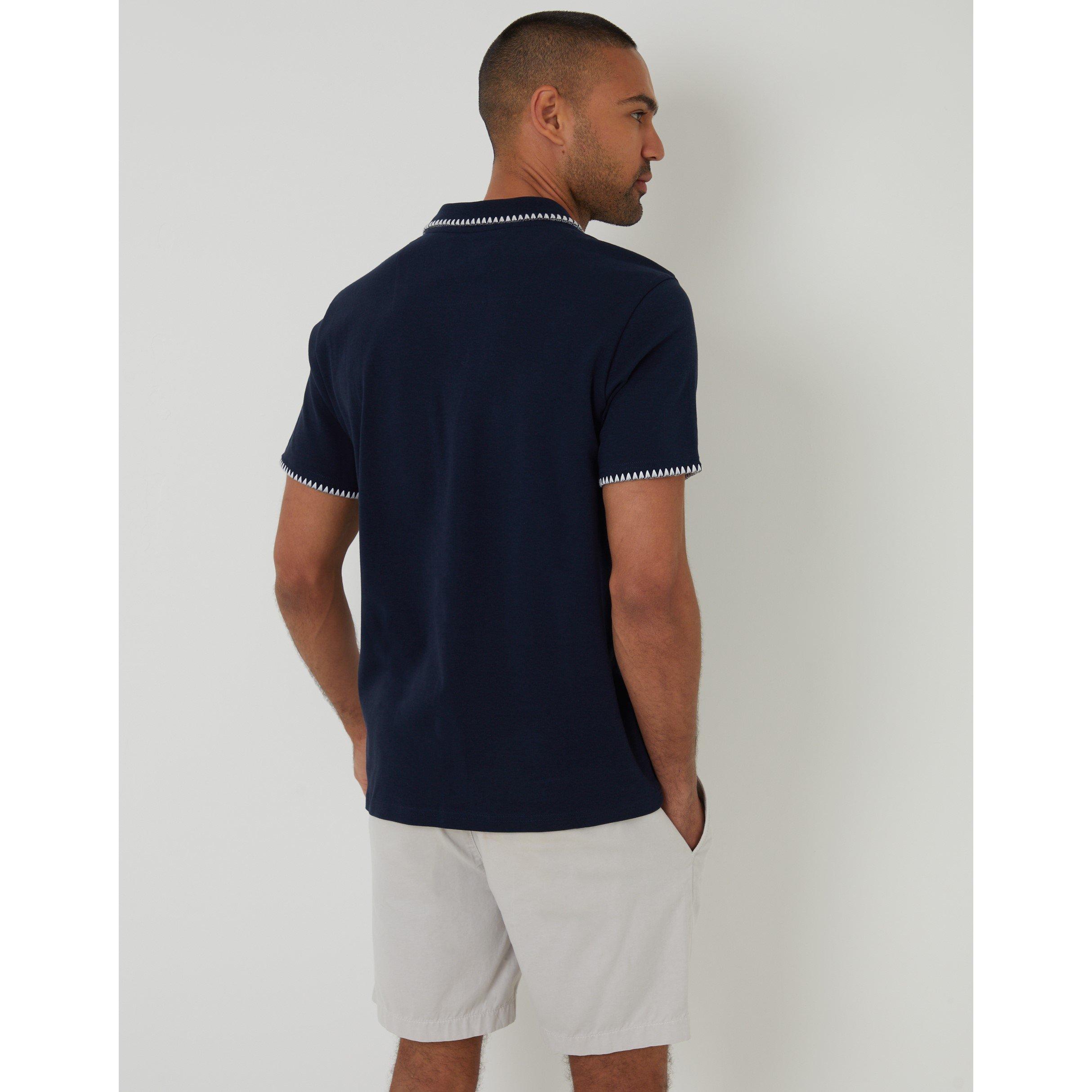 Azul Marinho - Threadbare - Men's Arnwick Short-Sleeve Polo Shirt - 3