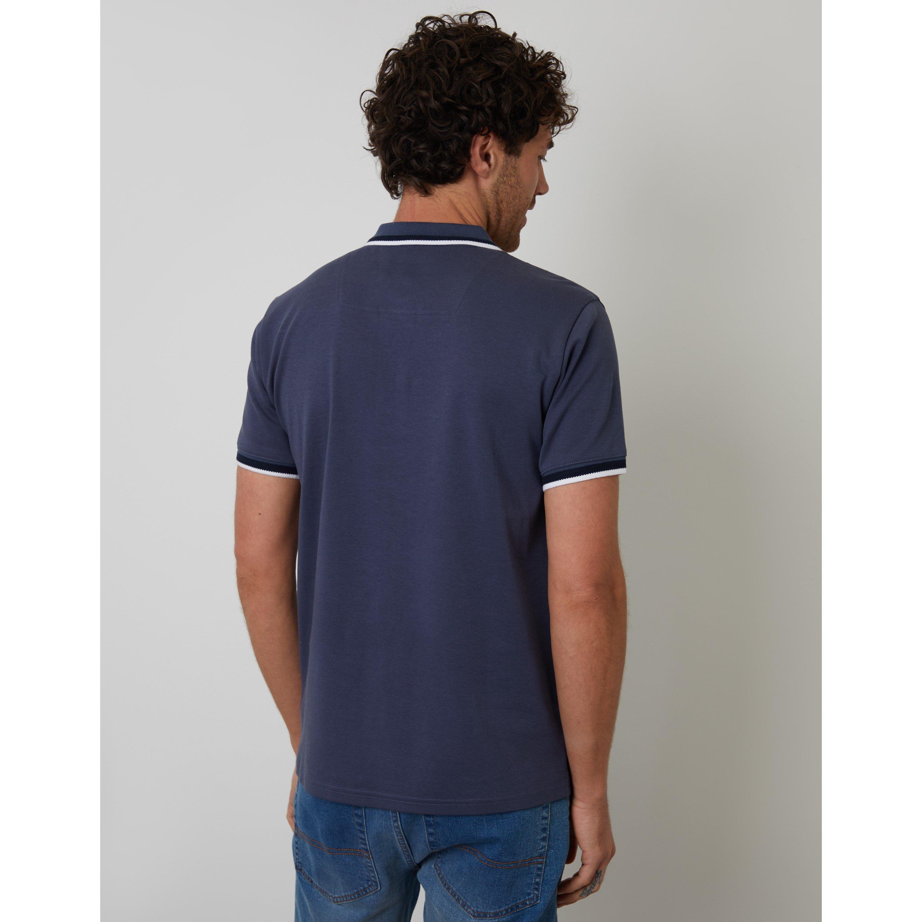 Blauw - Threadbare - Donegal Short-Sleeve Polo Shirt - 3