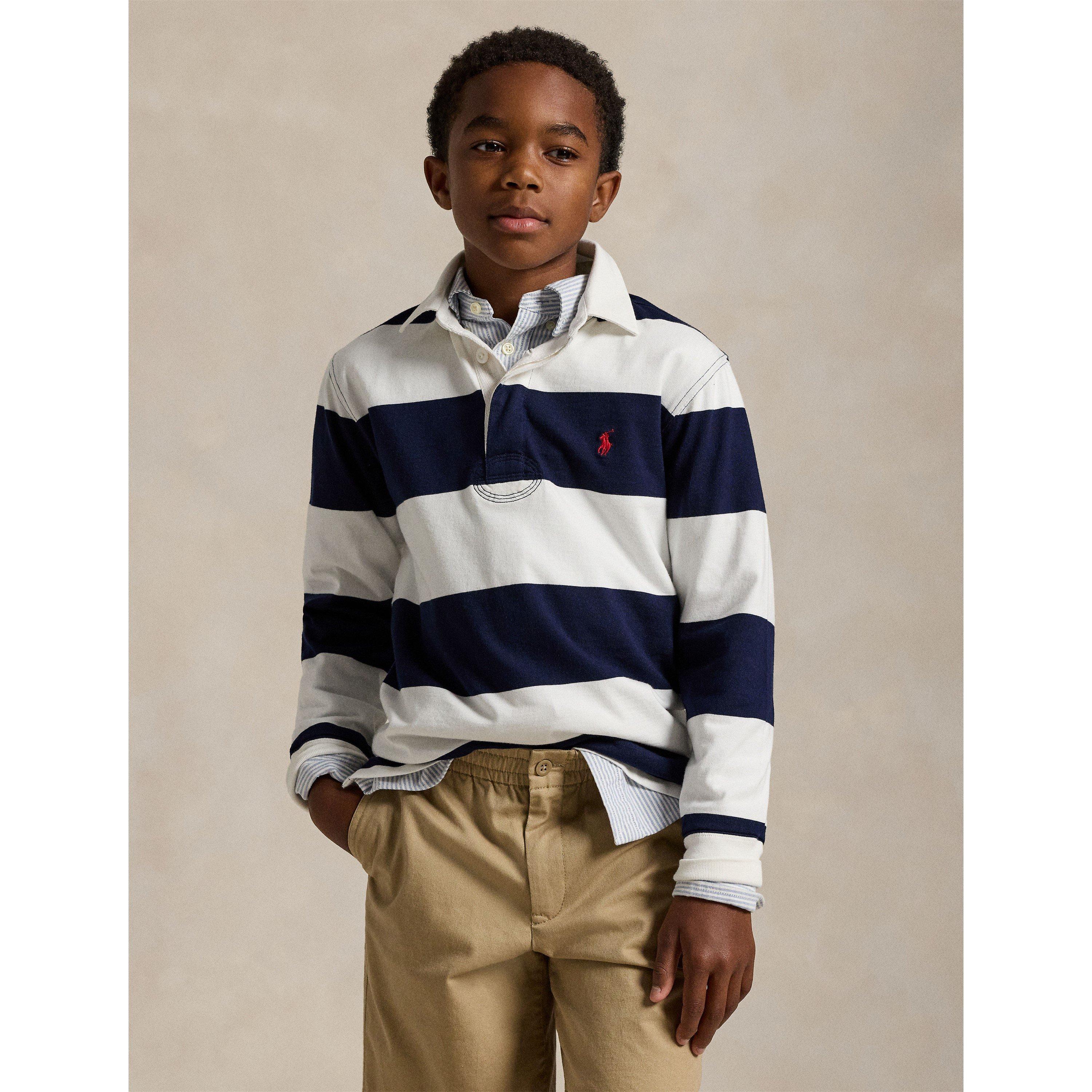 Newport Navy - Polo Ralph Lauren - Kids' Long Sleeve Stripe Rugby Shirt - 3