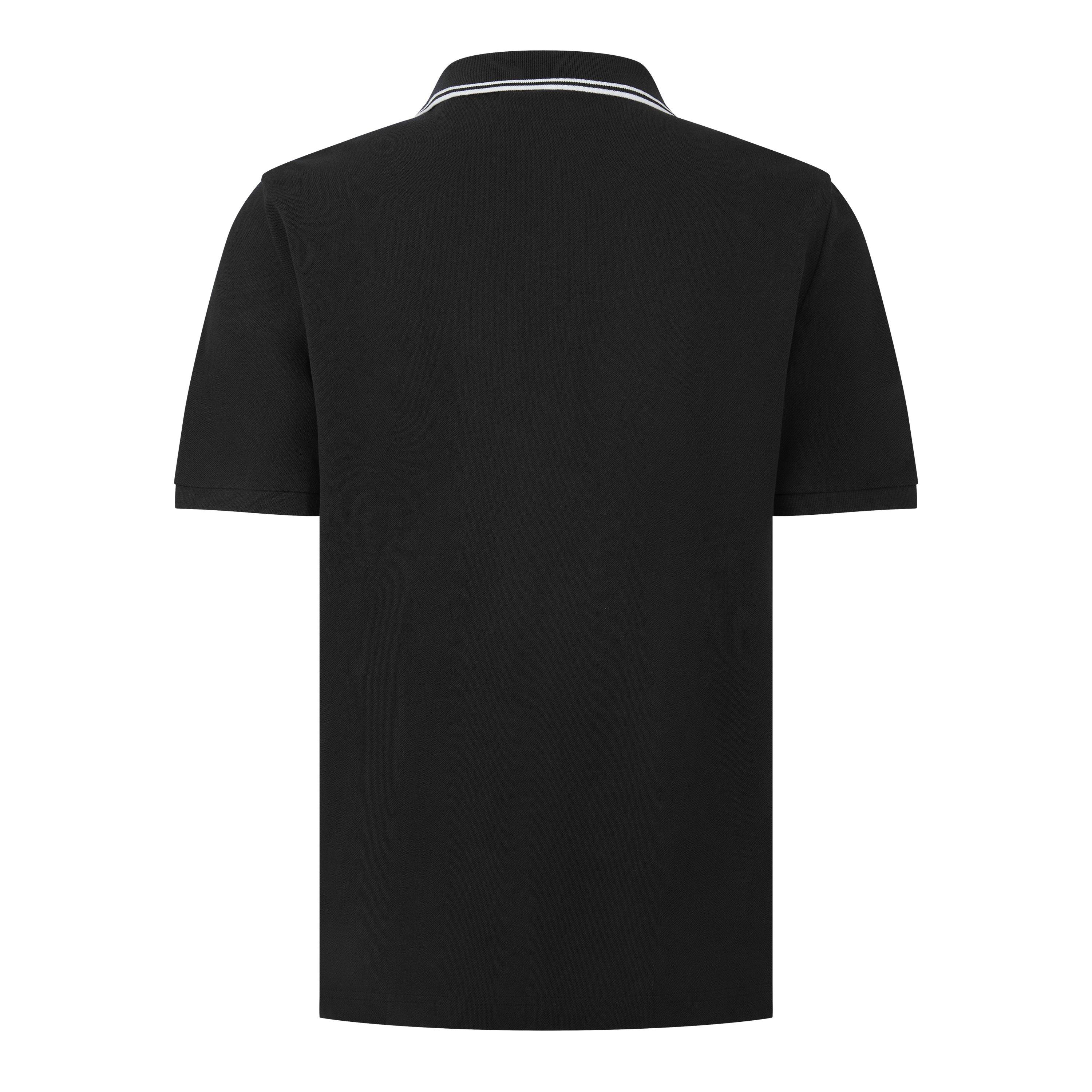 Black 005 - Gant - Men's Tipping Cotton Short-Sleeve Polo Shirt - 2