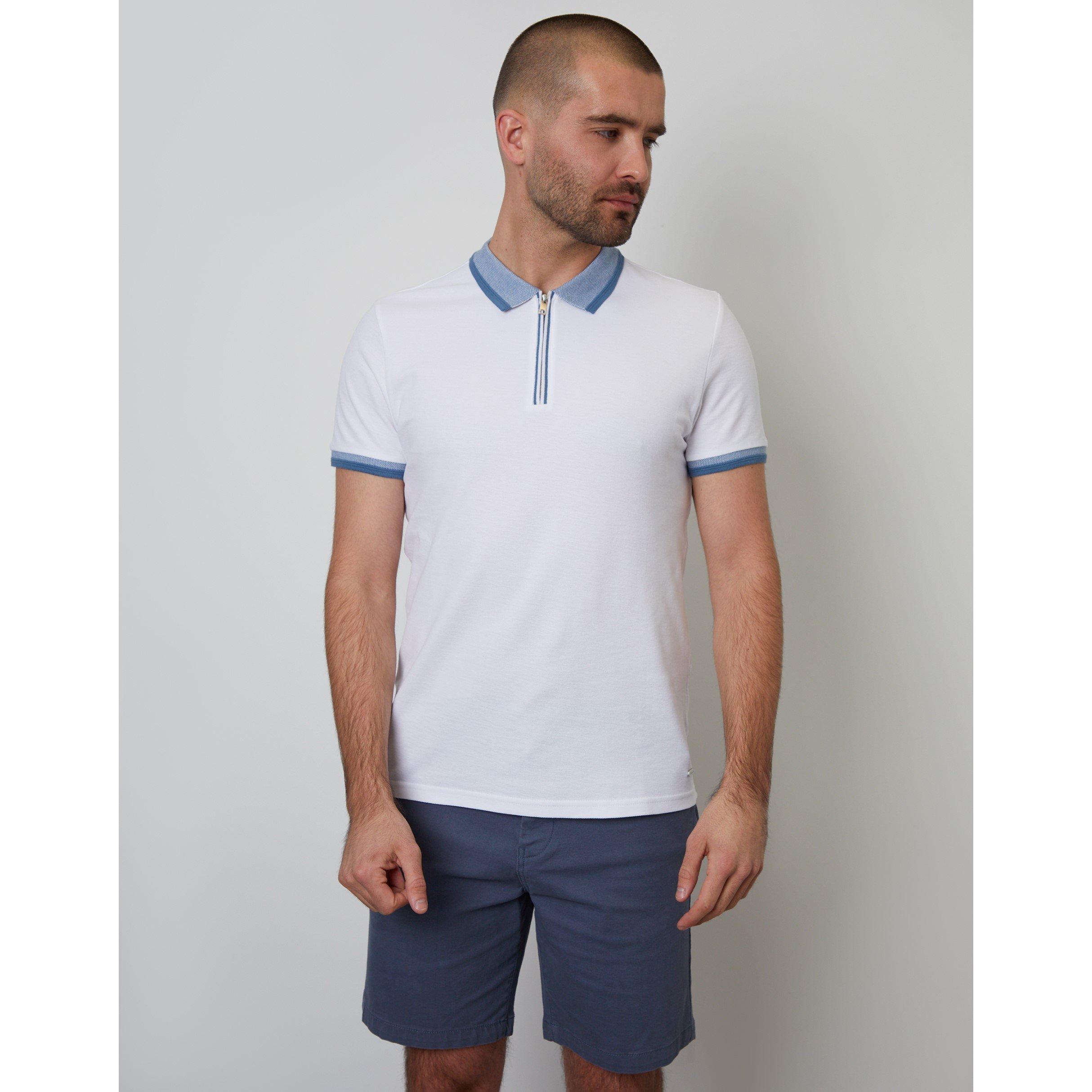 White - Threadbare - Men's Emberton Short-Sleeve Polo Shirt - 1