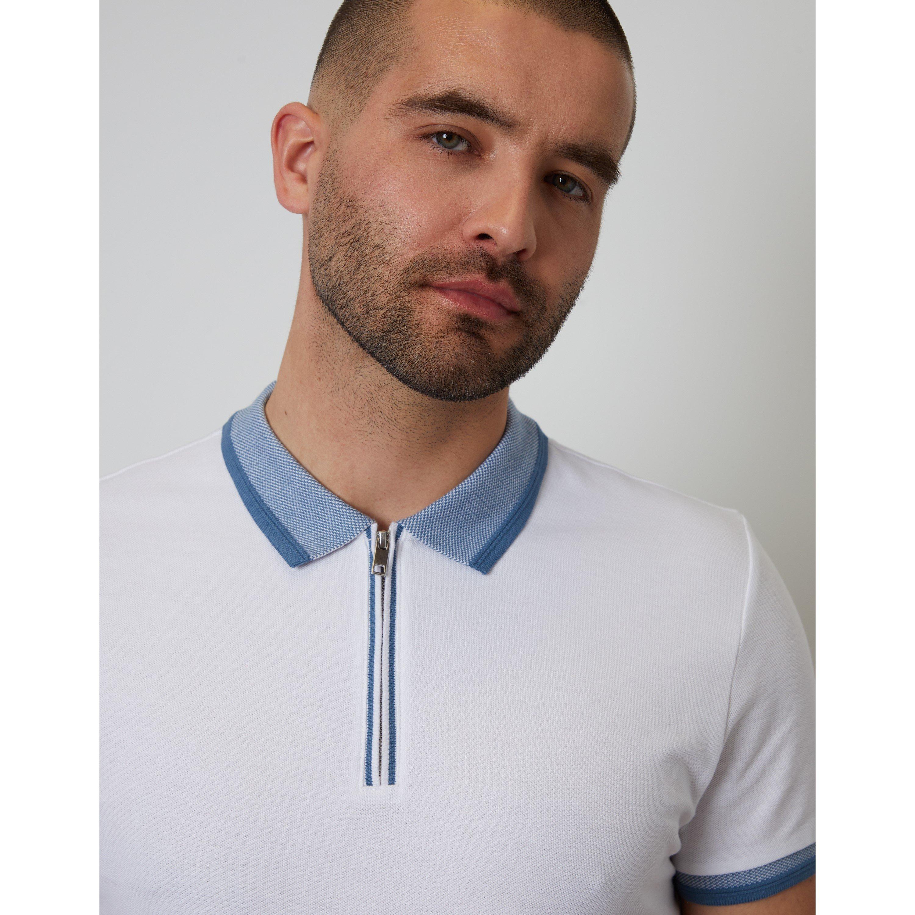  White - Threadbare - Emberton Short-Sleeve Polo Shirt - 4