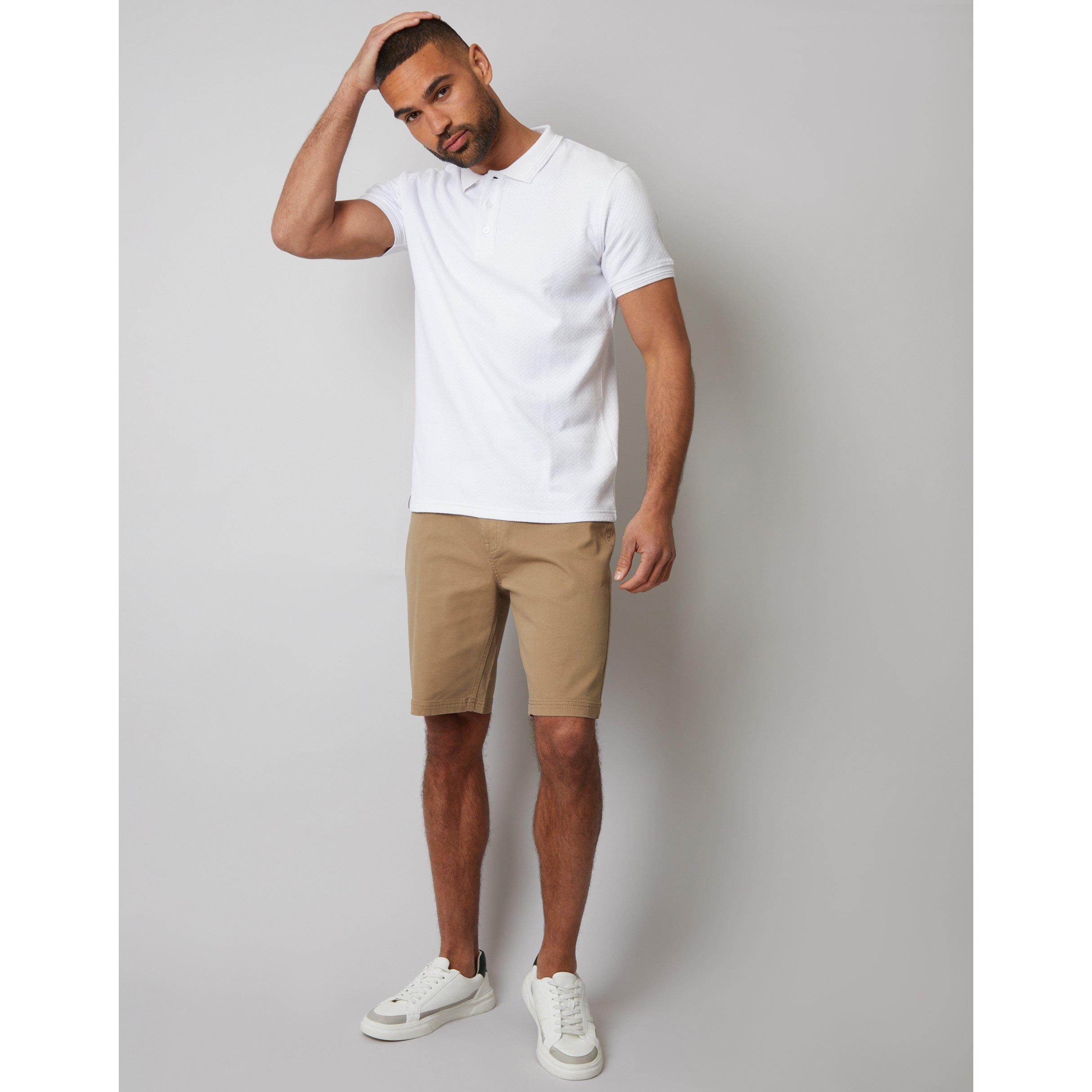  White - Threadbare - Men's Rocco Short-Sleeve Polo Shirt - 2