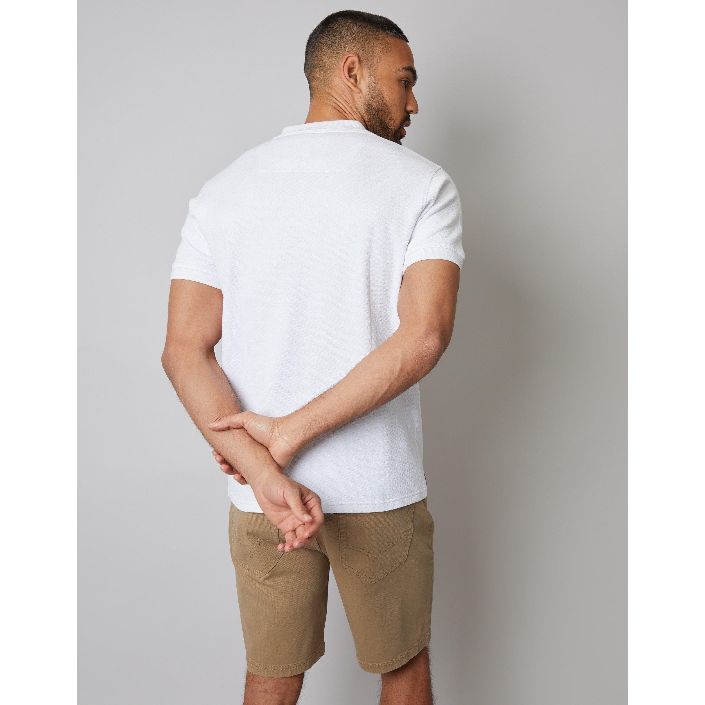  White - Threadbare - Men's Rocco Short-Sleeve Polo Shirt - 3