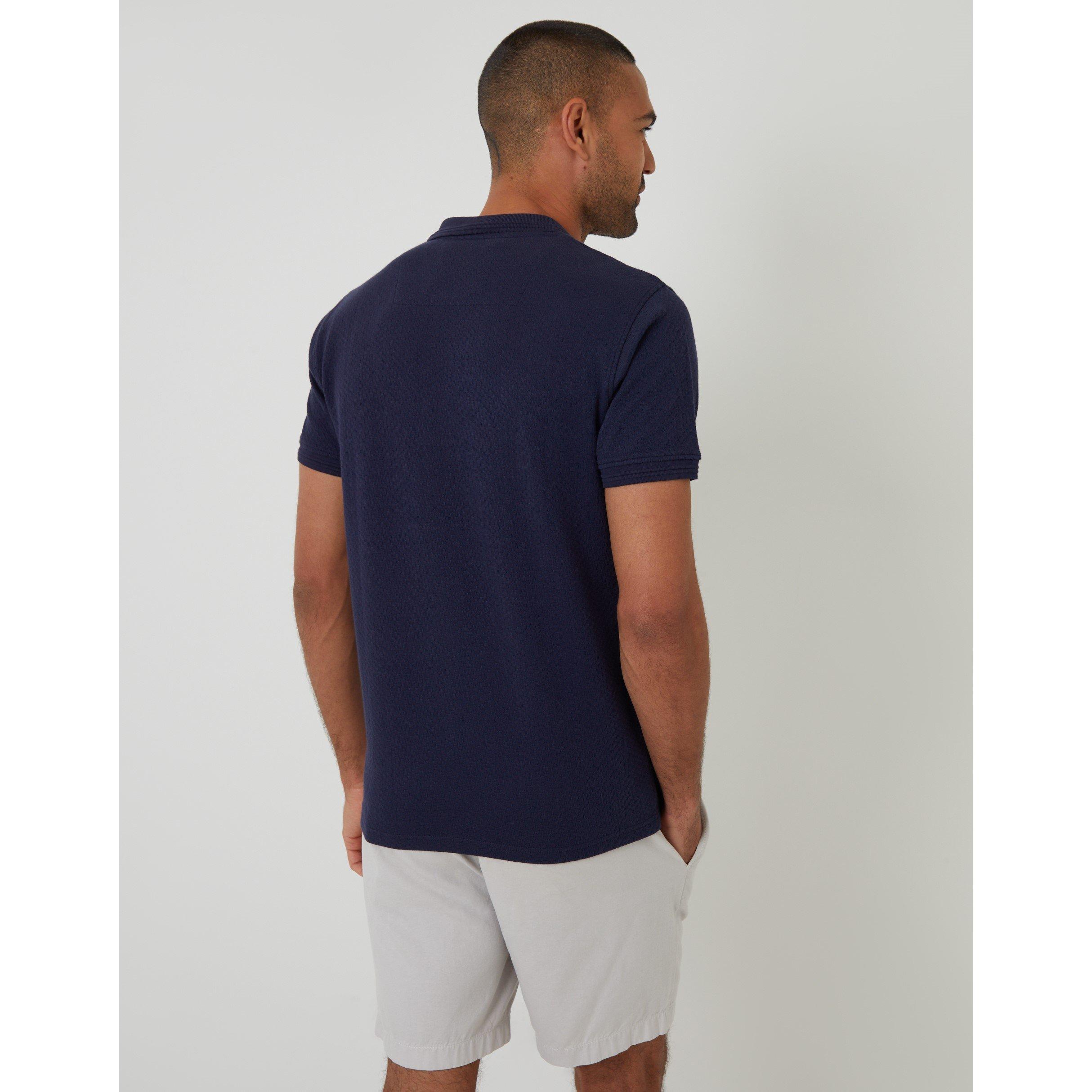 Marineblauw - Threadbare - Rocco Short-Sleeve Polo Shirt - 3