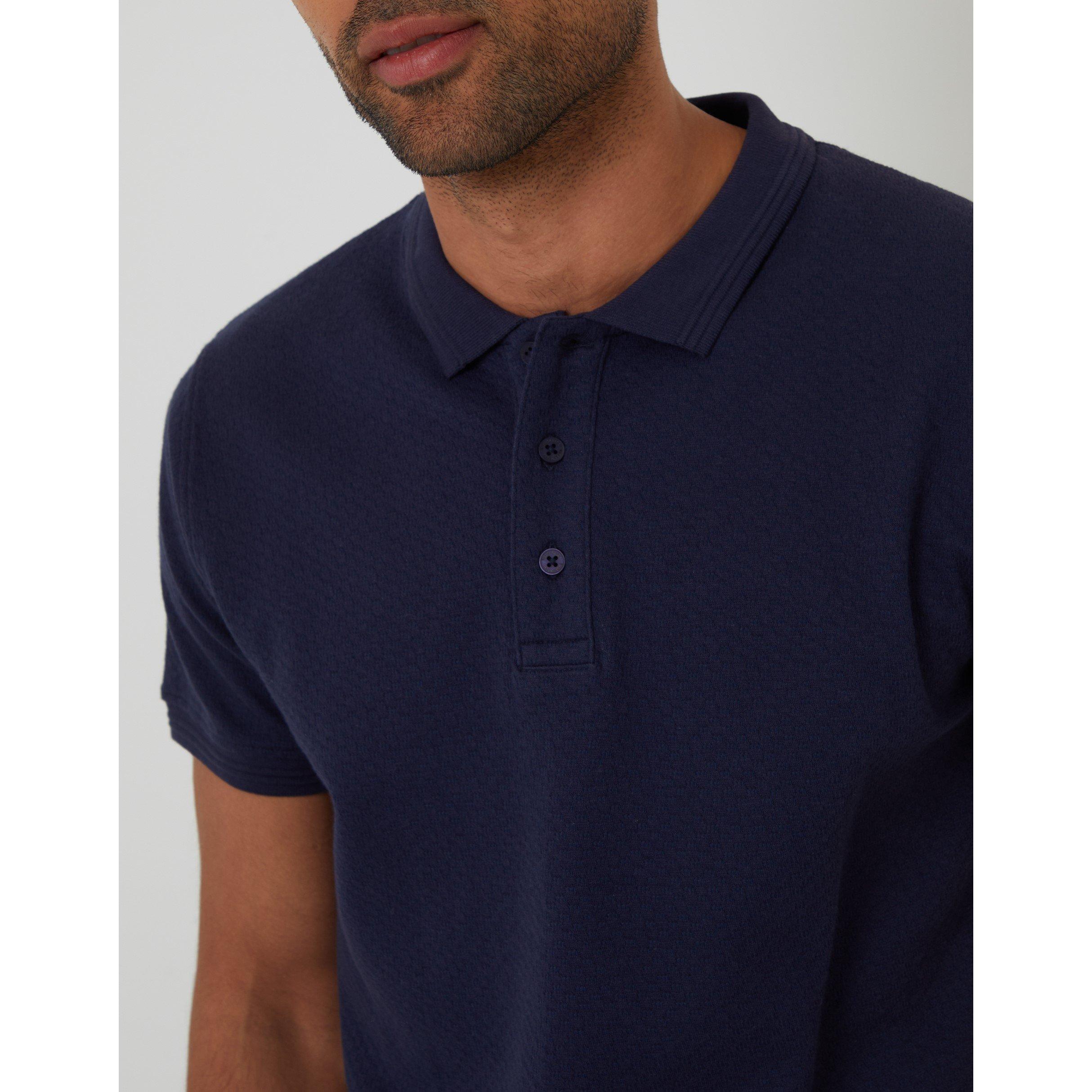 Marineblauw - Threadbare - Rocco Short-Sleeve Polo Shirt - 4