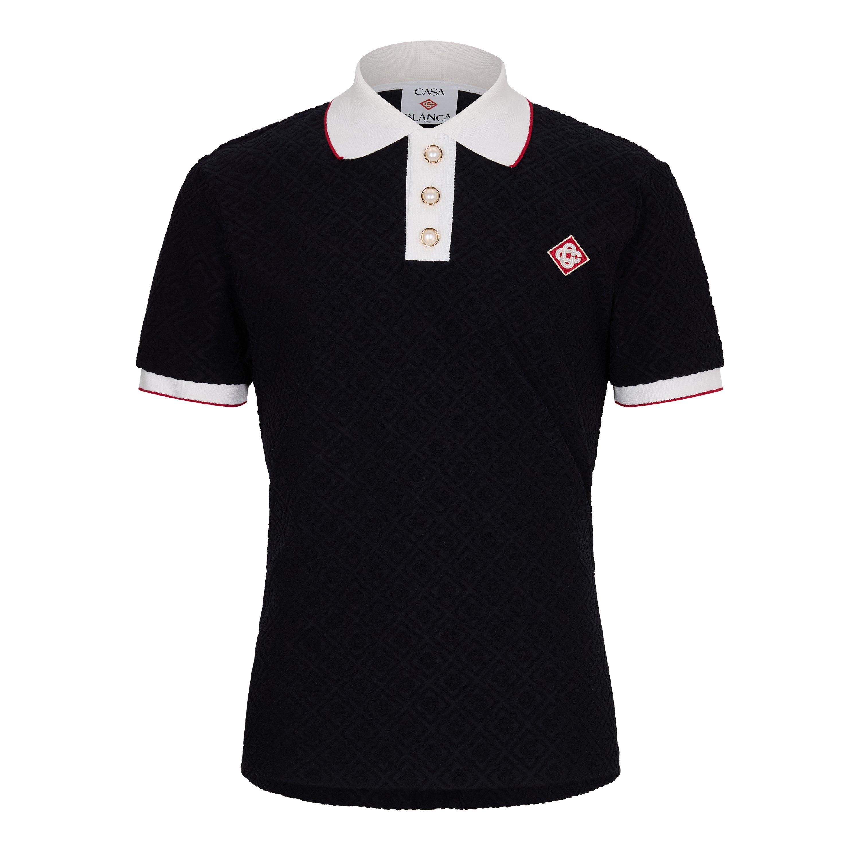Black - Casablanca - Casa Mono Towl Polo Sn62 - 1