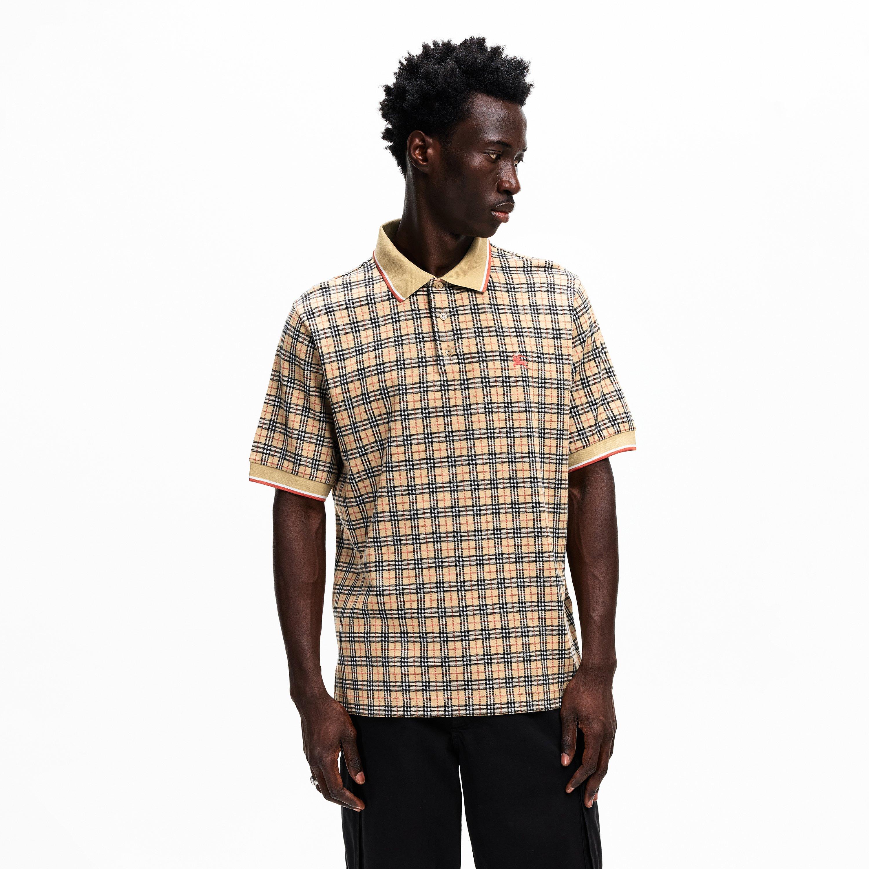 Beige - Burberry - Men's Burb Pelham Polo Shirt - 3