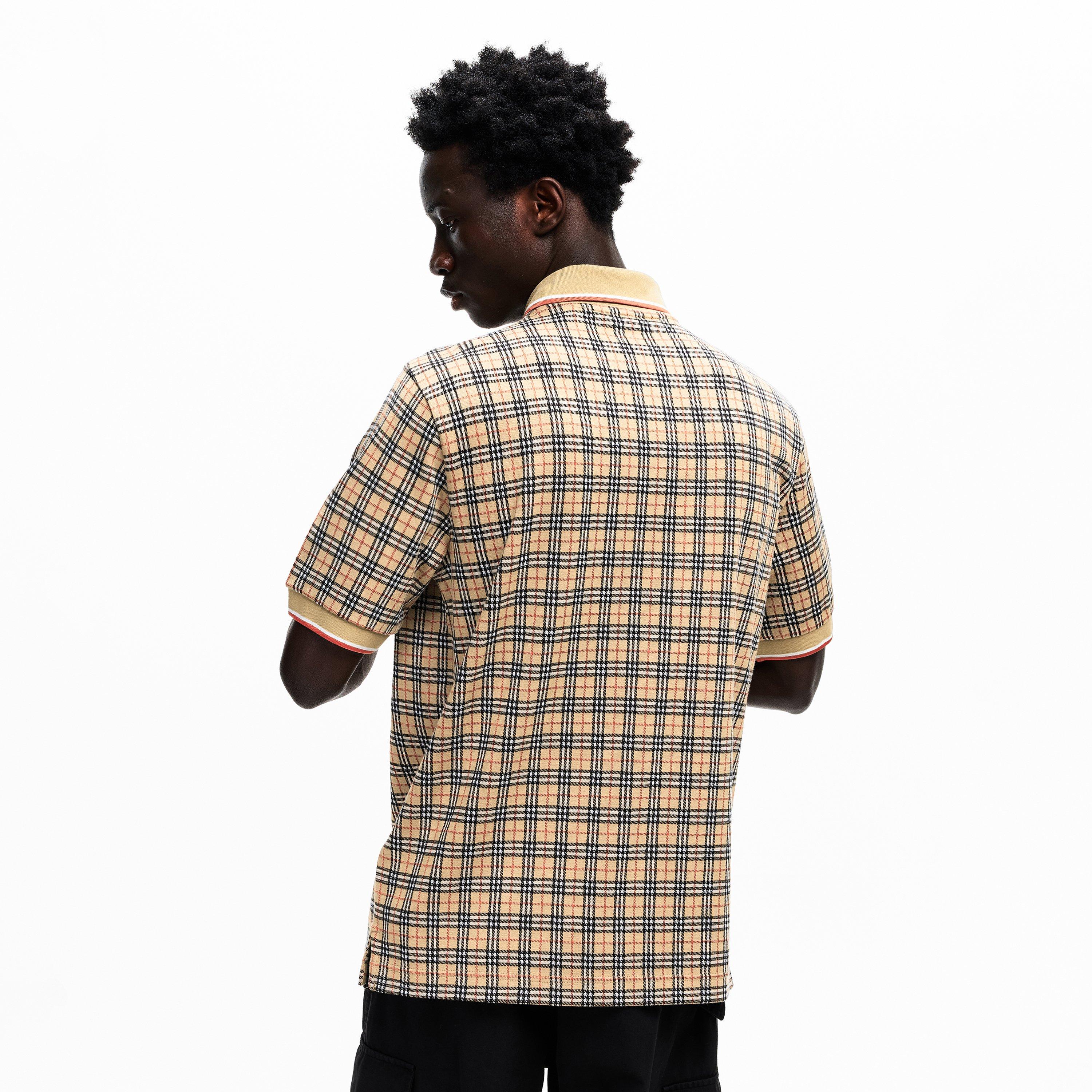 Beige - Burberry - Men's Burb Pelham Polo Shirt - 4