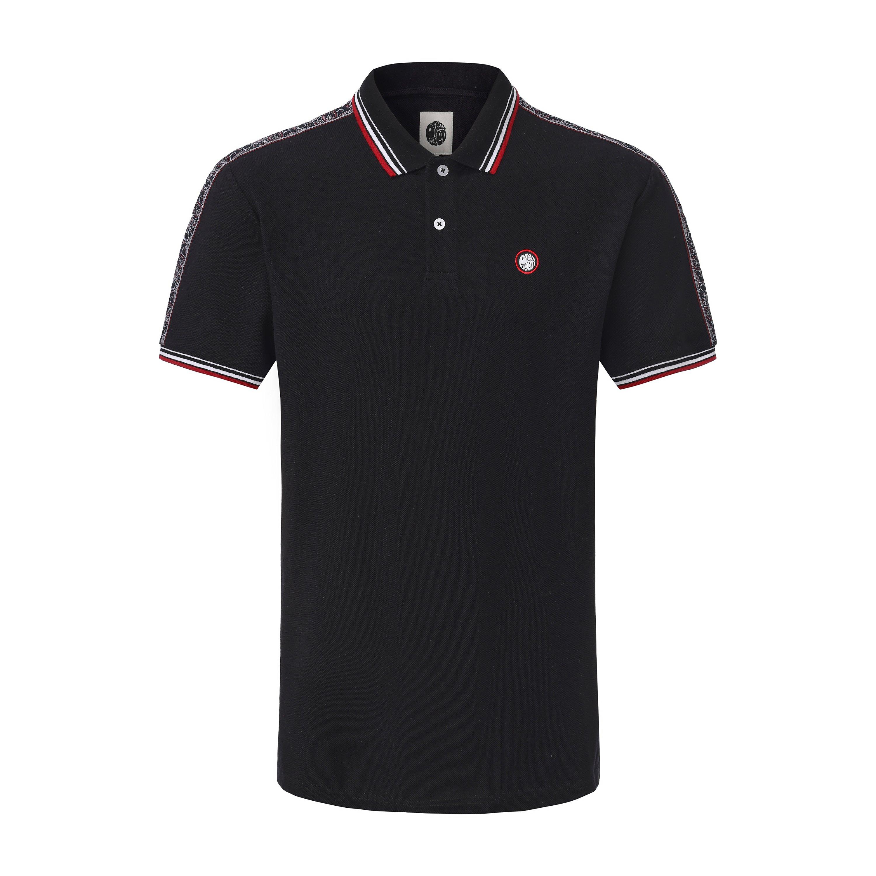 Black - Pretty Green - Green Tape Polo Mens - 1