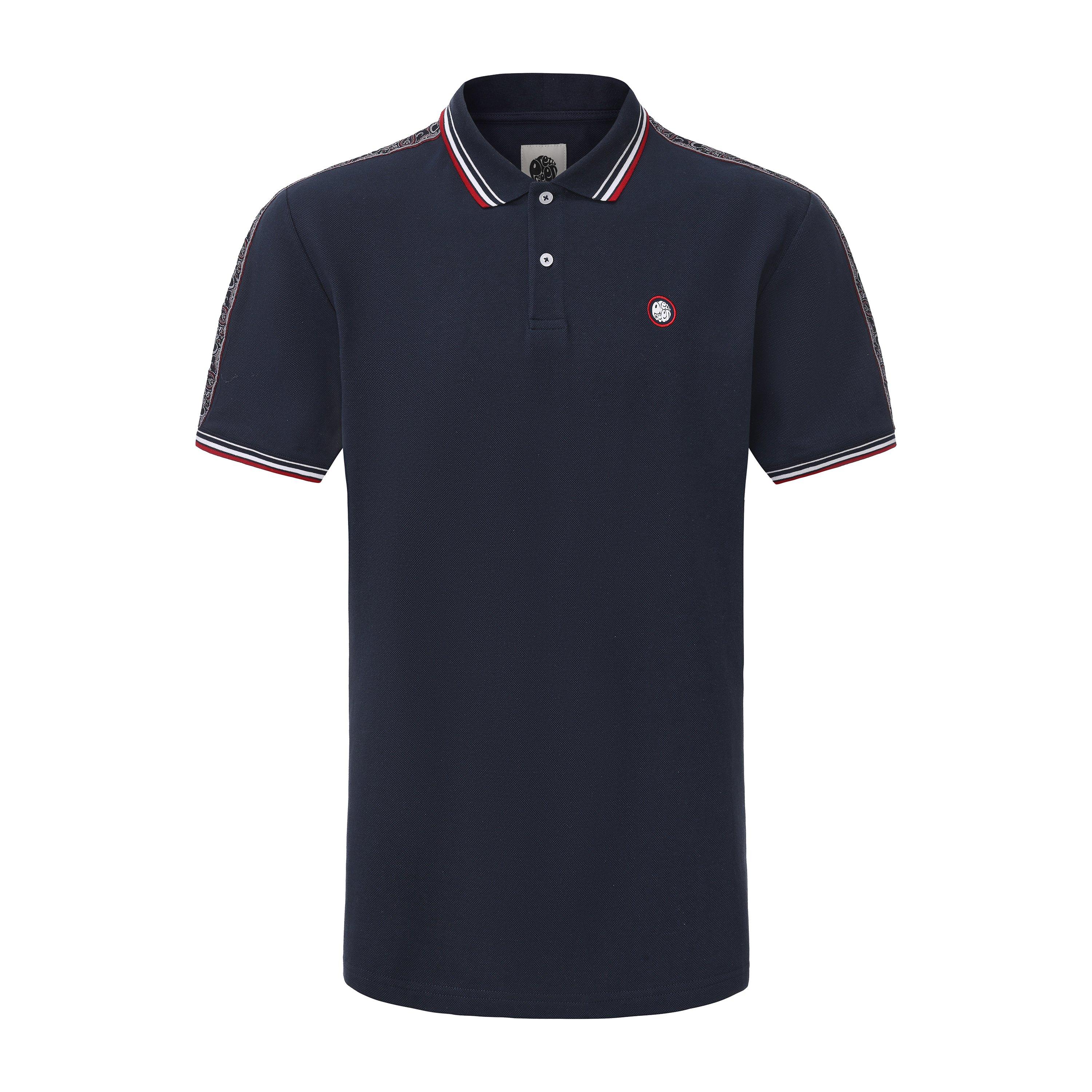 Pretty Green Men's Tape Polo - Navy - Medium