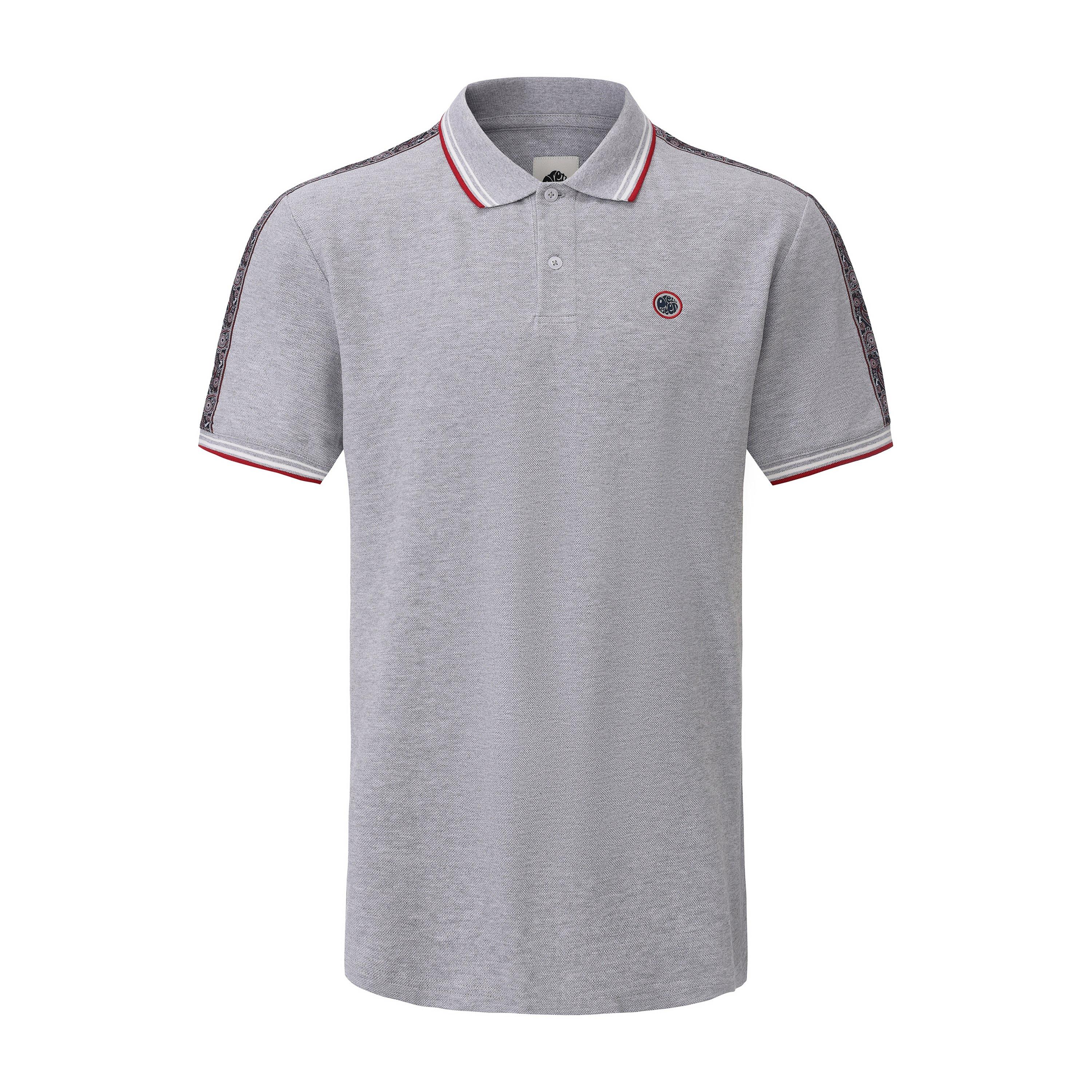 Pretty Green Men's Tape Polo - Grey - 2X Large