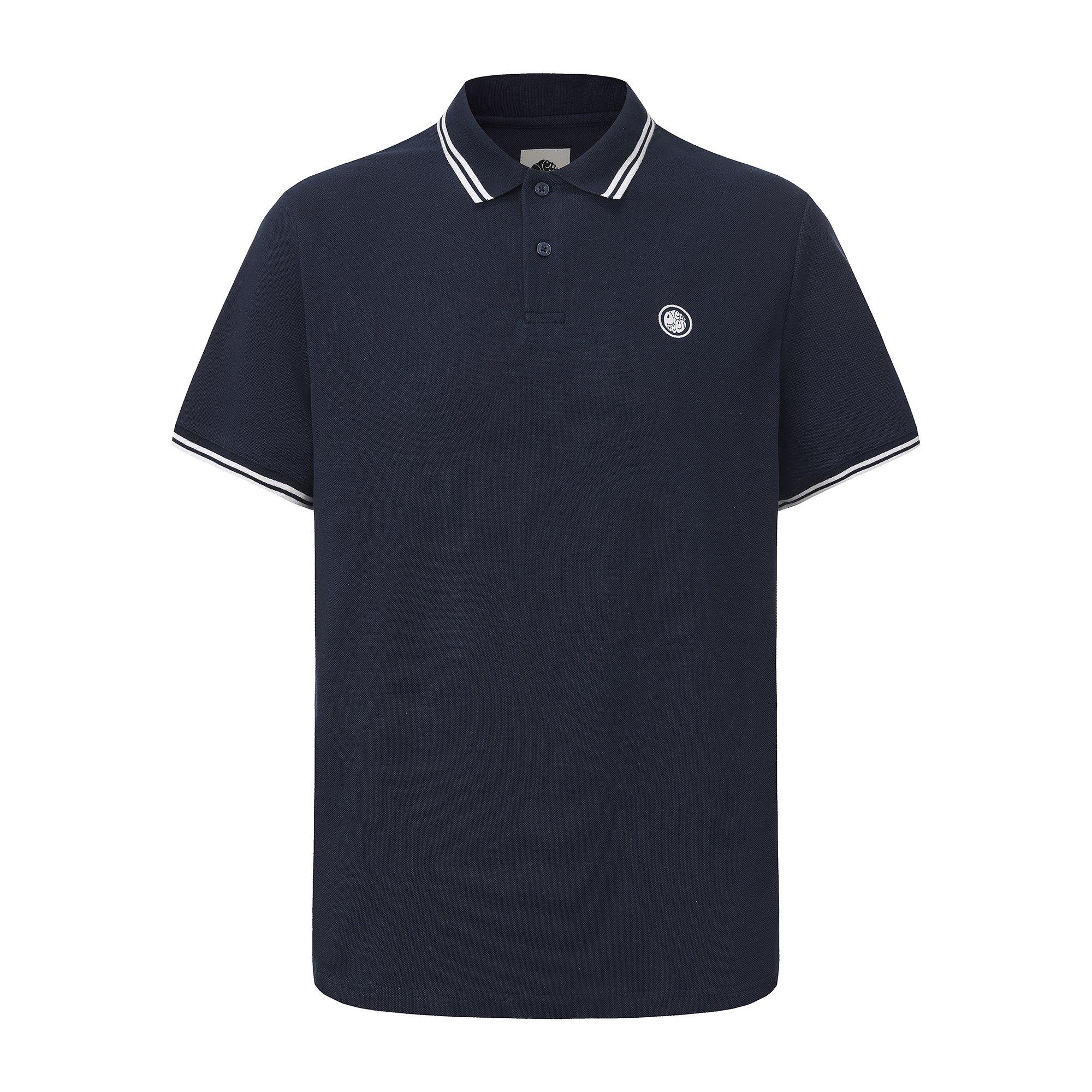 Pretty Green Men's Tipped Polo - Navy - Large