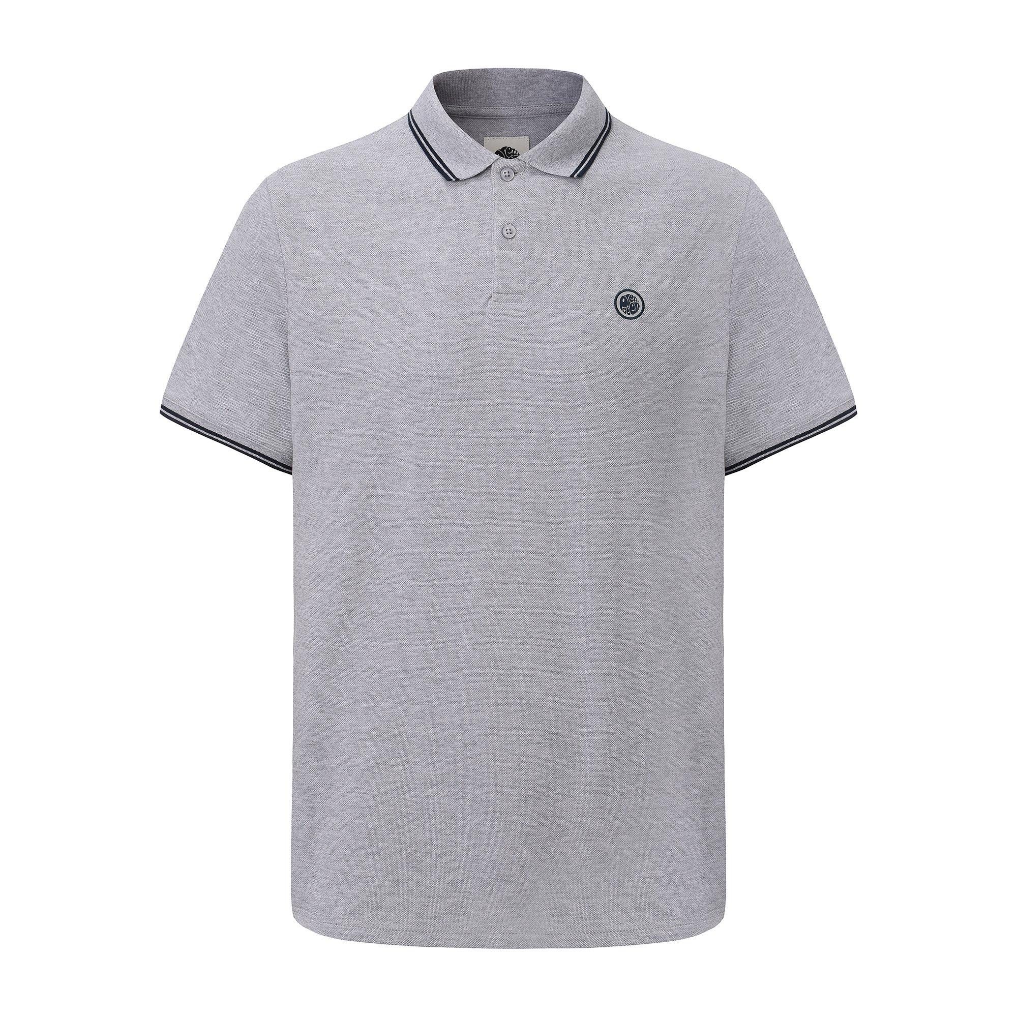 Pretty Green Men's Tipped Polo - Grey - Large