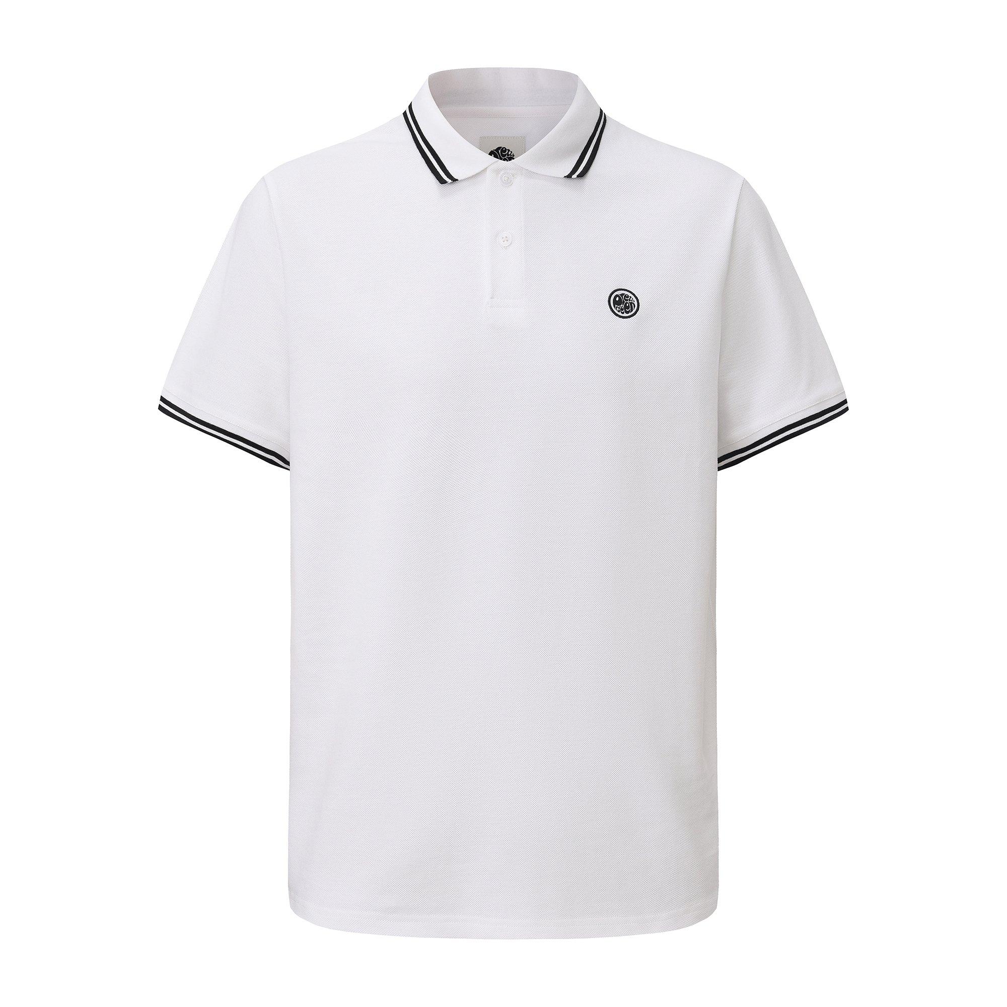 Pretty Green Men's Tipped Polo - White - Large