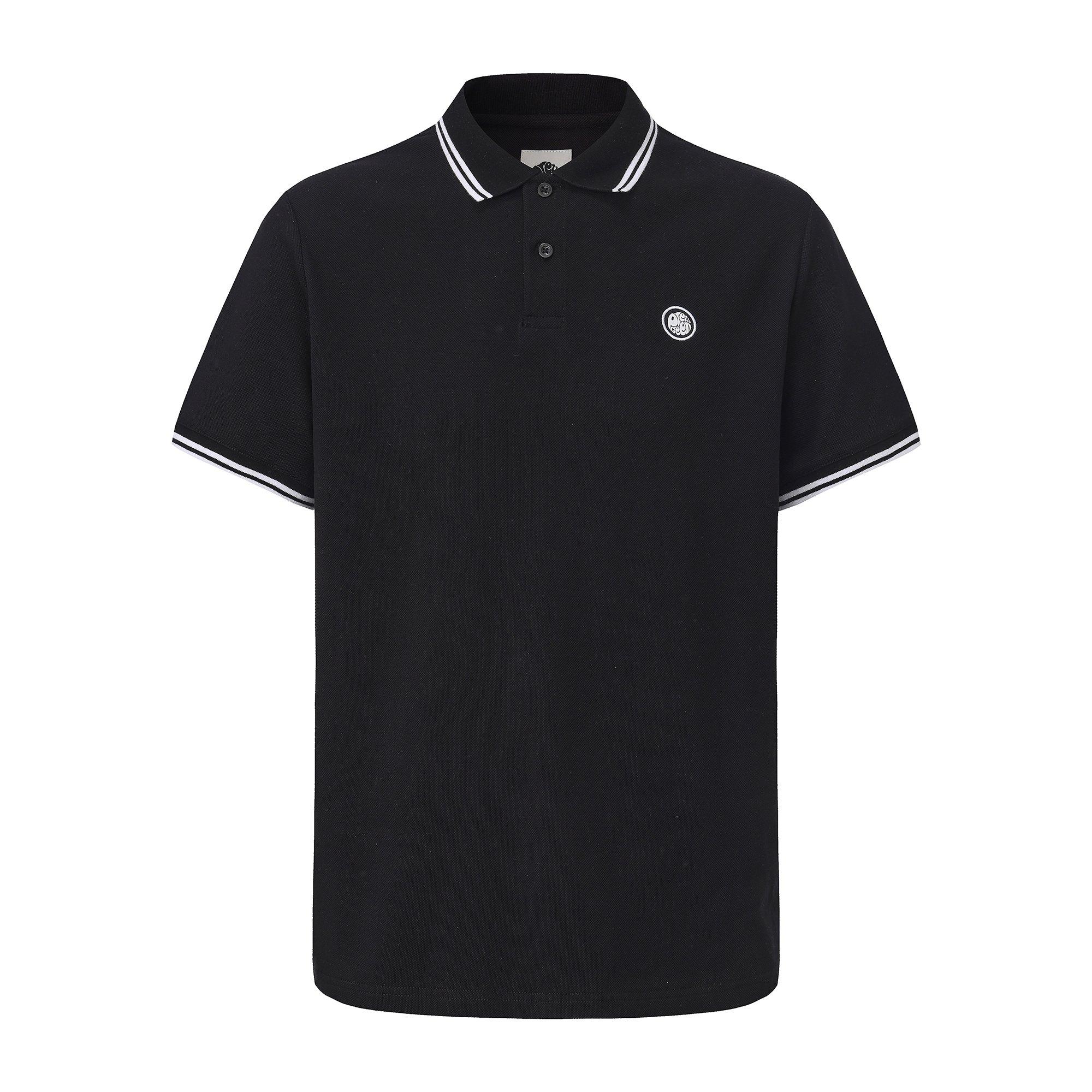 Pretty Green Men's Tipped Polo - Black - Large