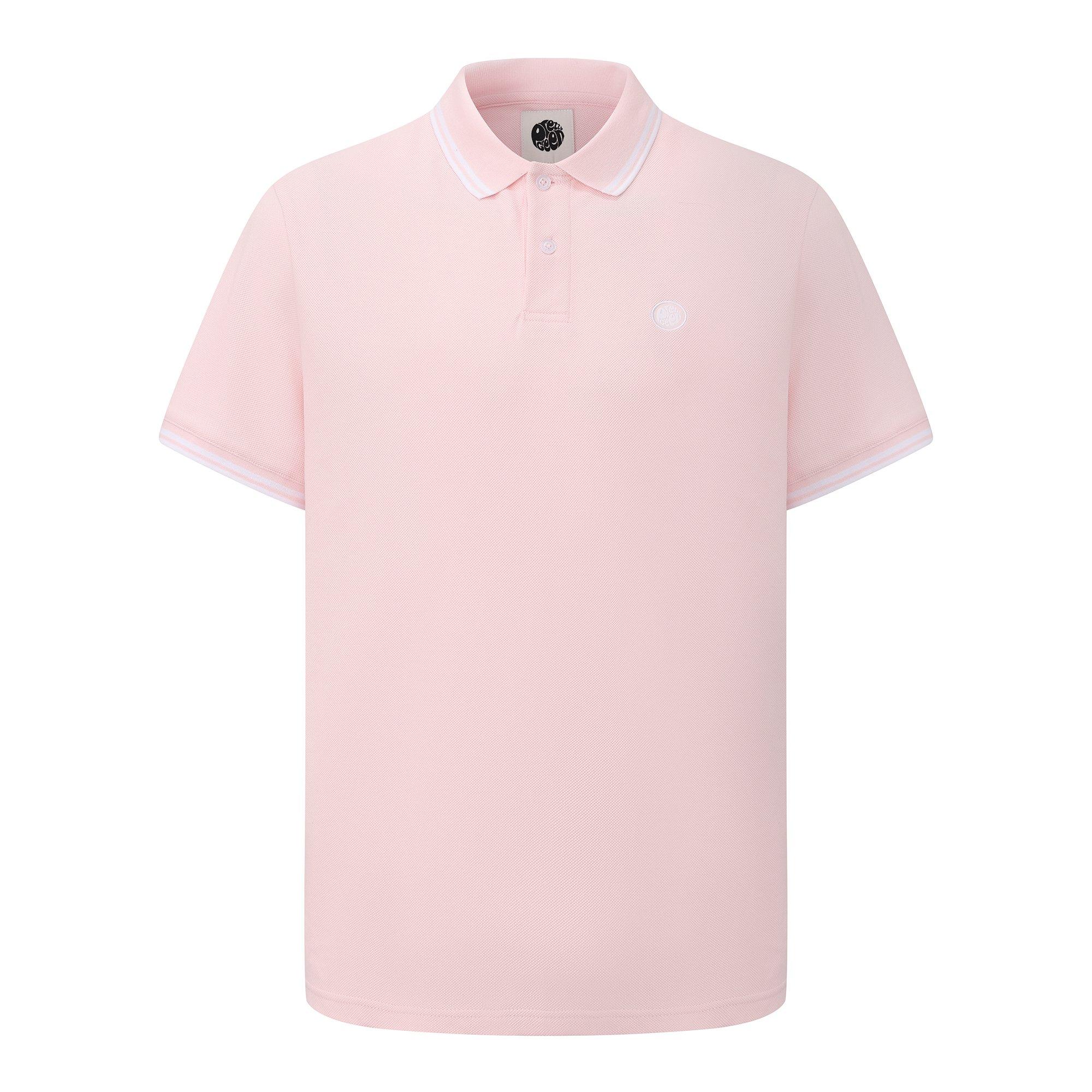 Pretty Green Men's Tipped Polo - Light Pink - Large