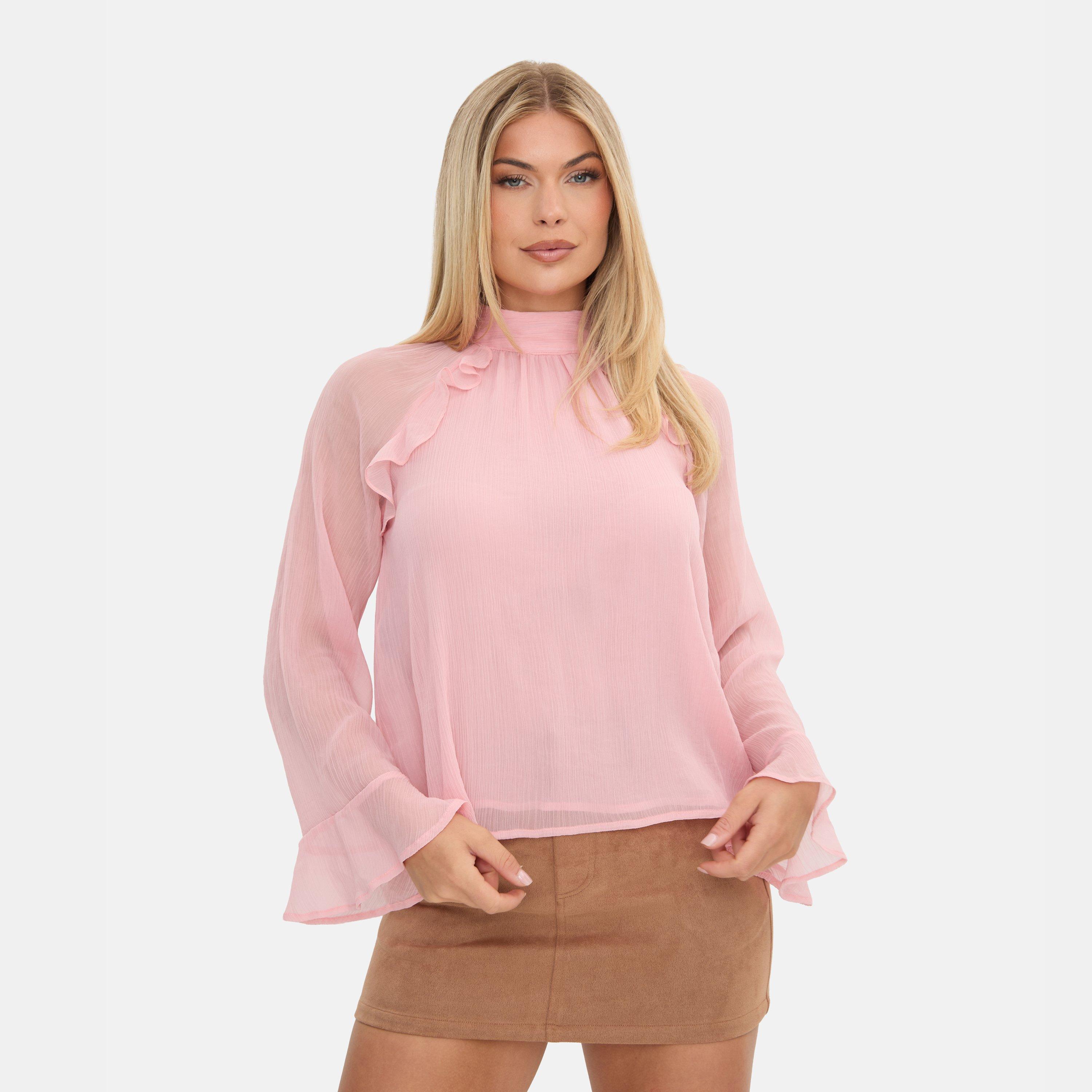 Blush - I Saw It First - Long Sleeve Ruffle Blouse - 1