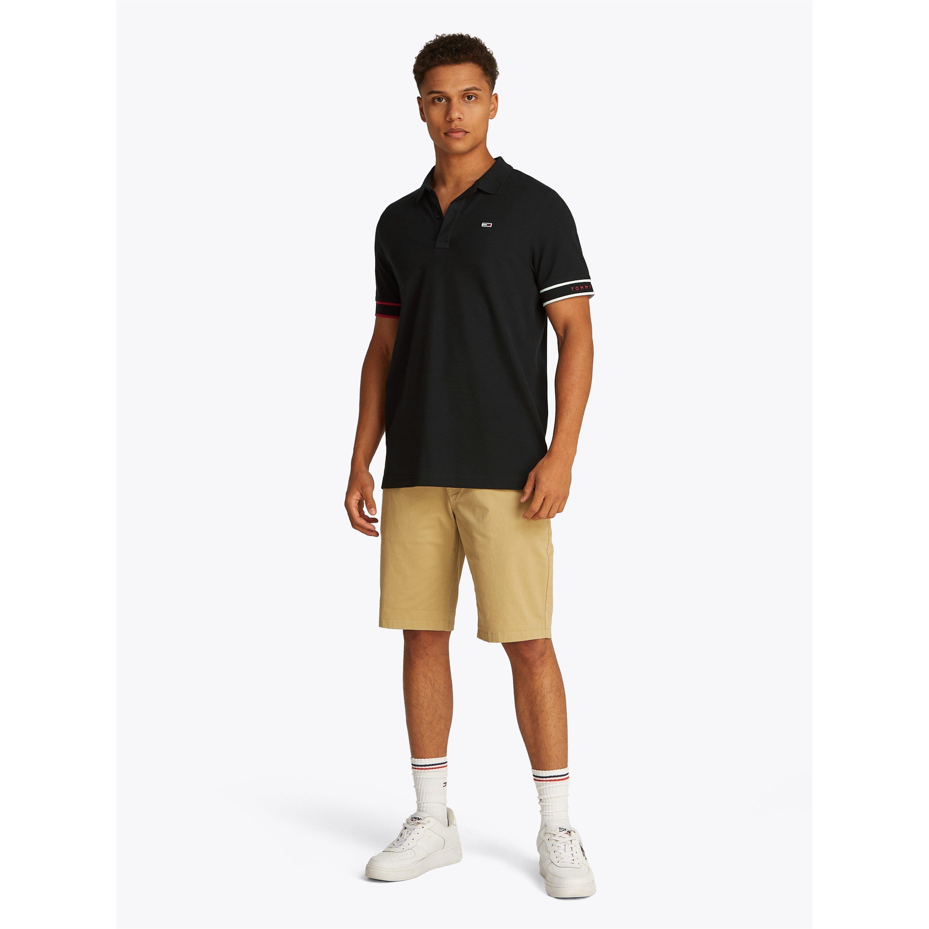Black - Tommy Jeans - Men's TJ Slim Flag Short-Sleeve Polo Shirt - 3