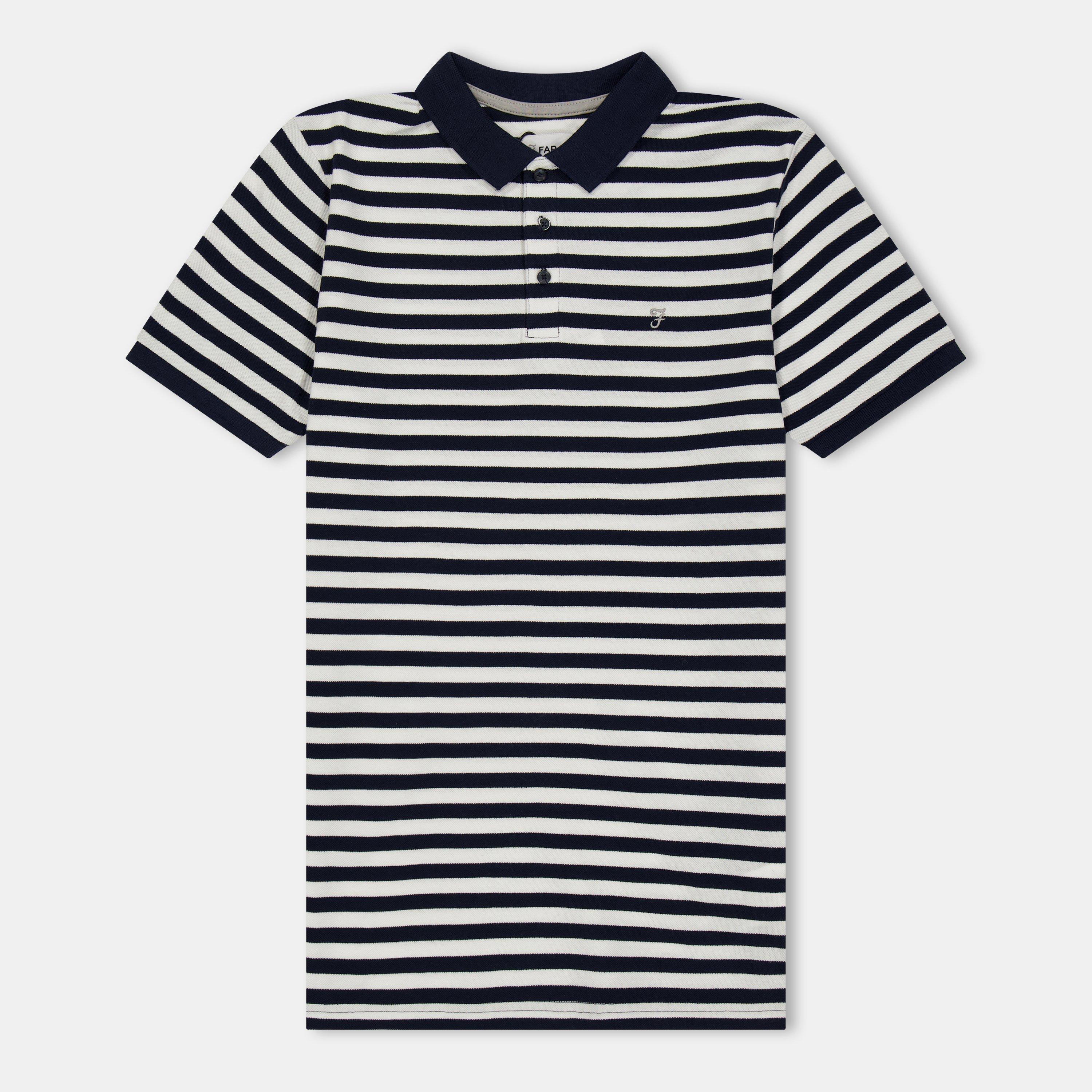 Farah  Kids Yd Stripe Short Sleeve Polo Shirt -  - 12-13