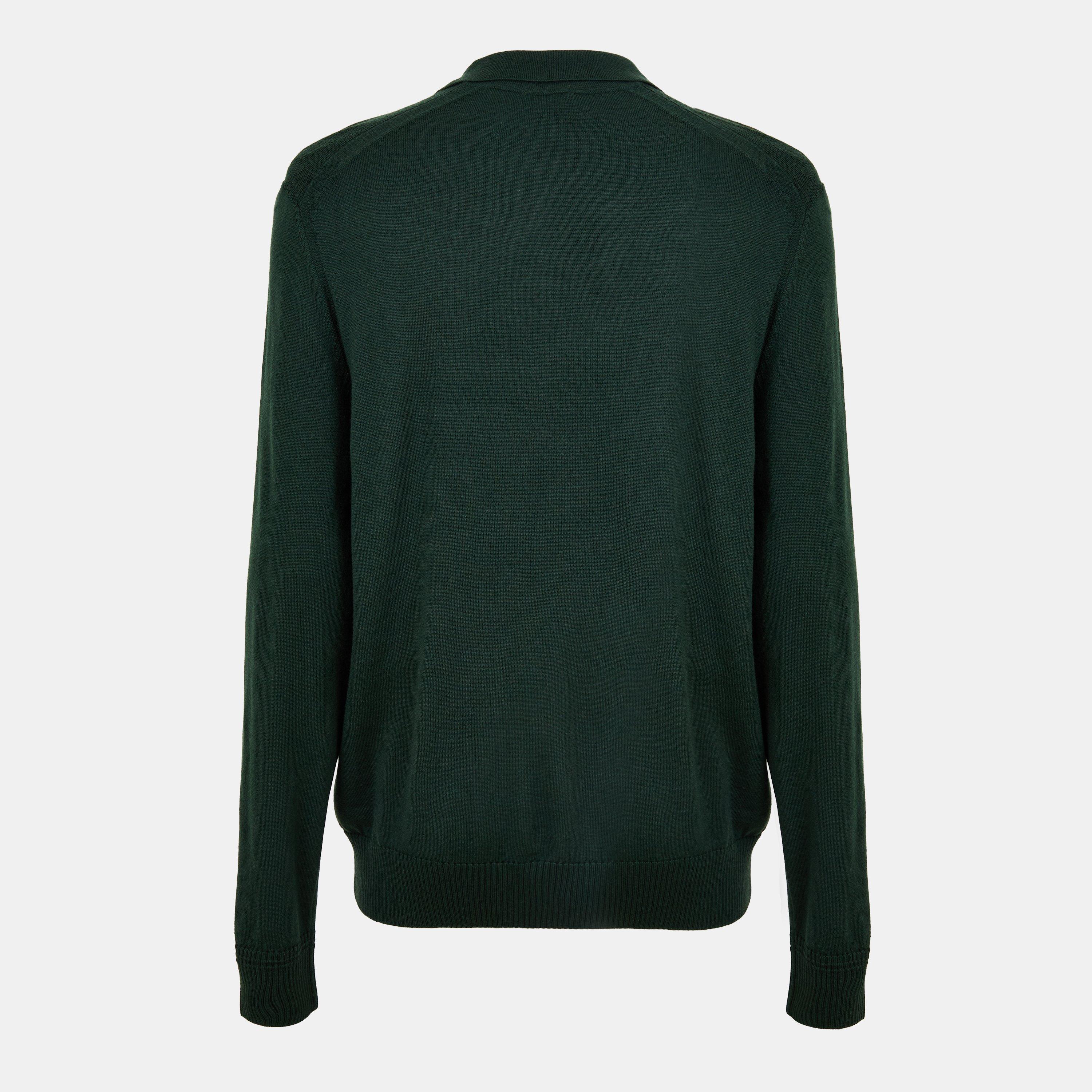 Open Green - Boss - Men's Avac Knitted Long-Sleeve Polo - 2