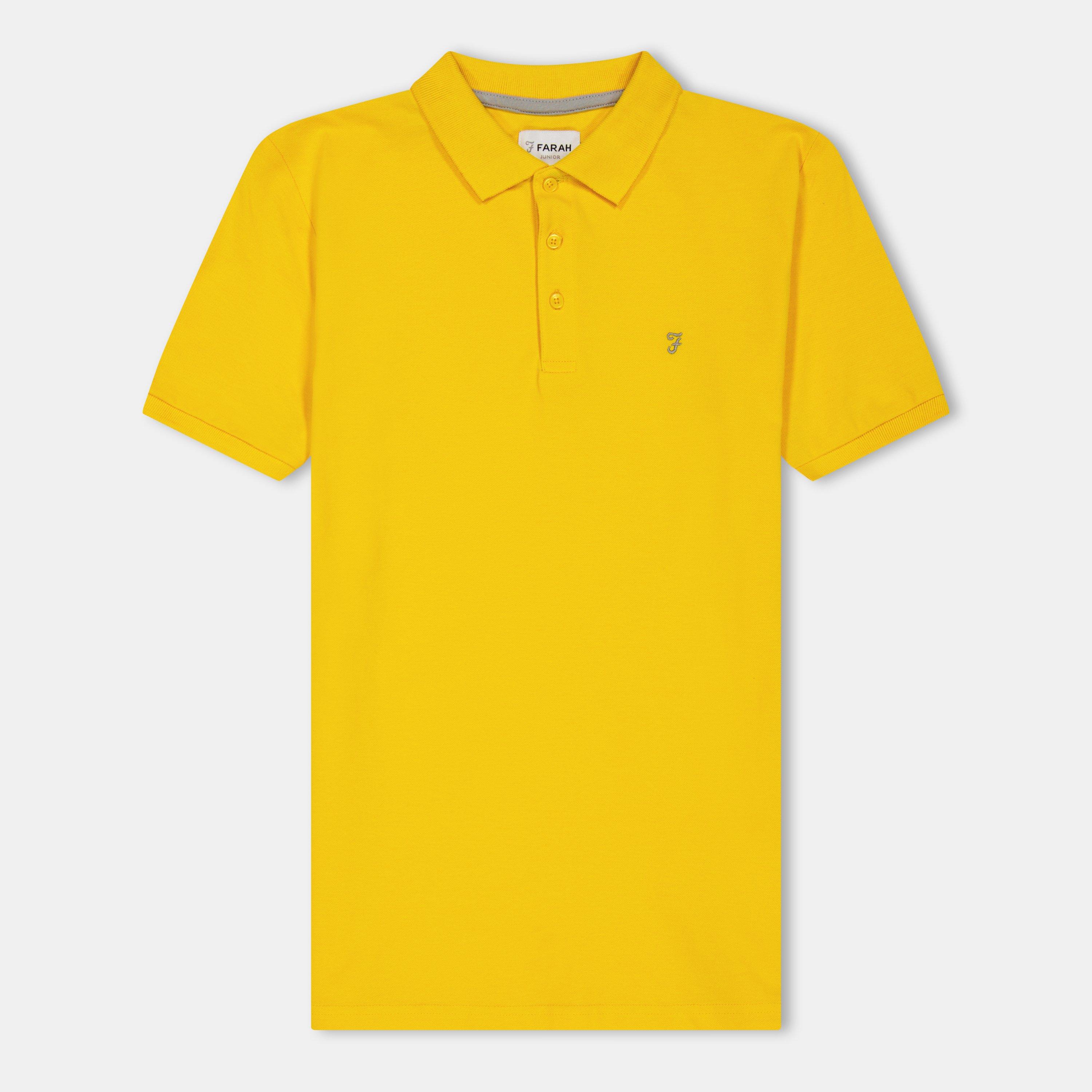 Farah  Kids ' Bugsworth Short Sleeve Polo Shirt - Yellow - 8-9