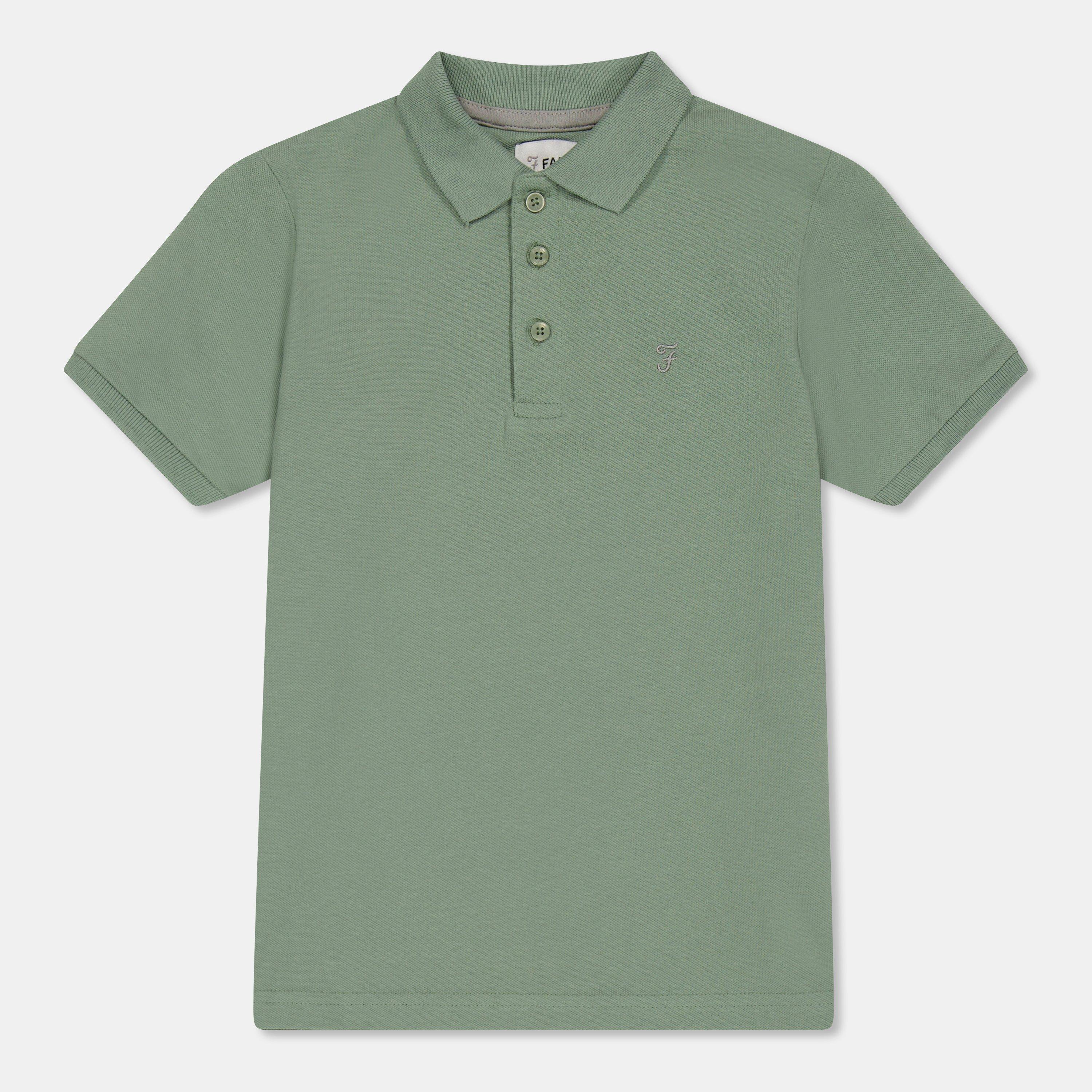 Farah  Kids ' Bugsworth Short Sleeve Polo Shirt - Green - 8-9
