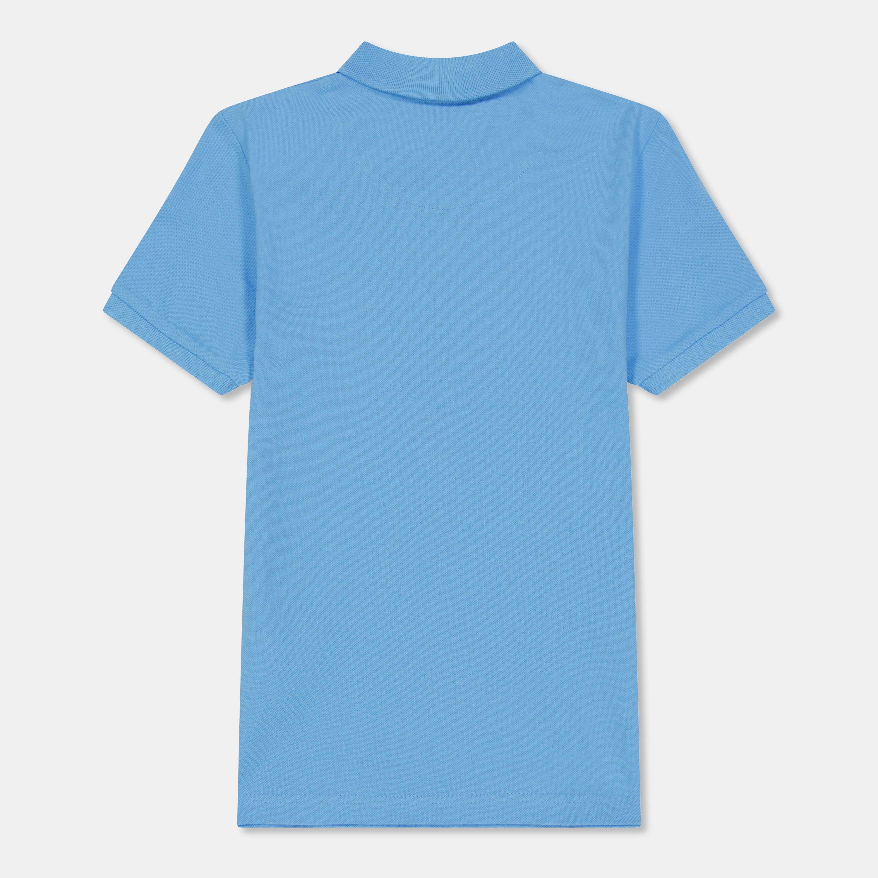 Breeze Blue - Farah - Unisex Kids' Bugsworth Short Sleeve Polo Shirt - 2