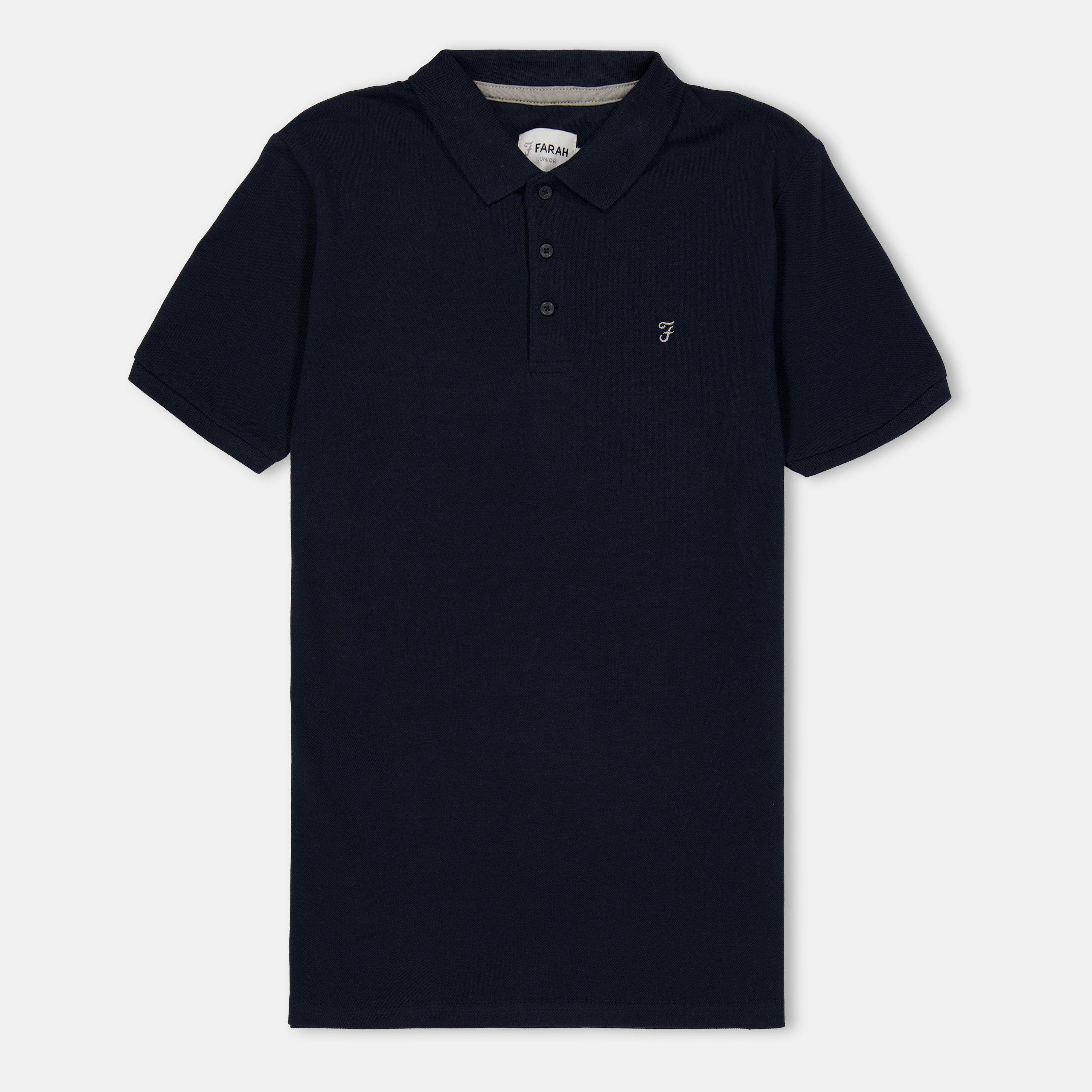 Farah  Kids ' Bugsworth Short Sleeve Polo Shirt - Navy Blazer - 14-15