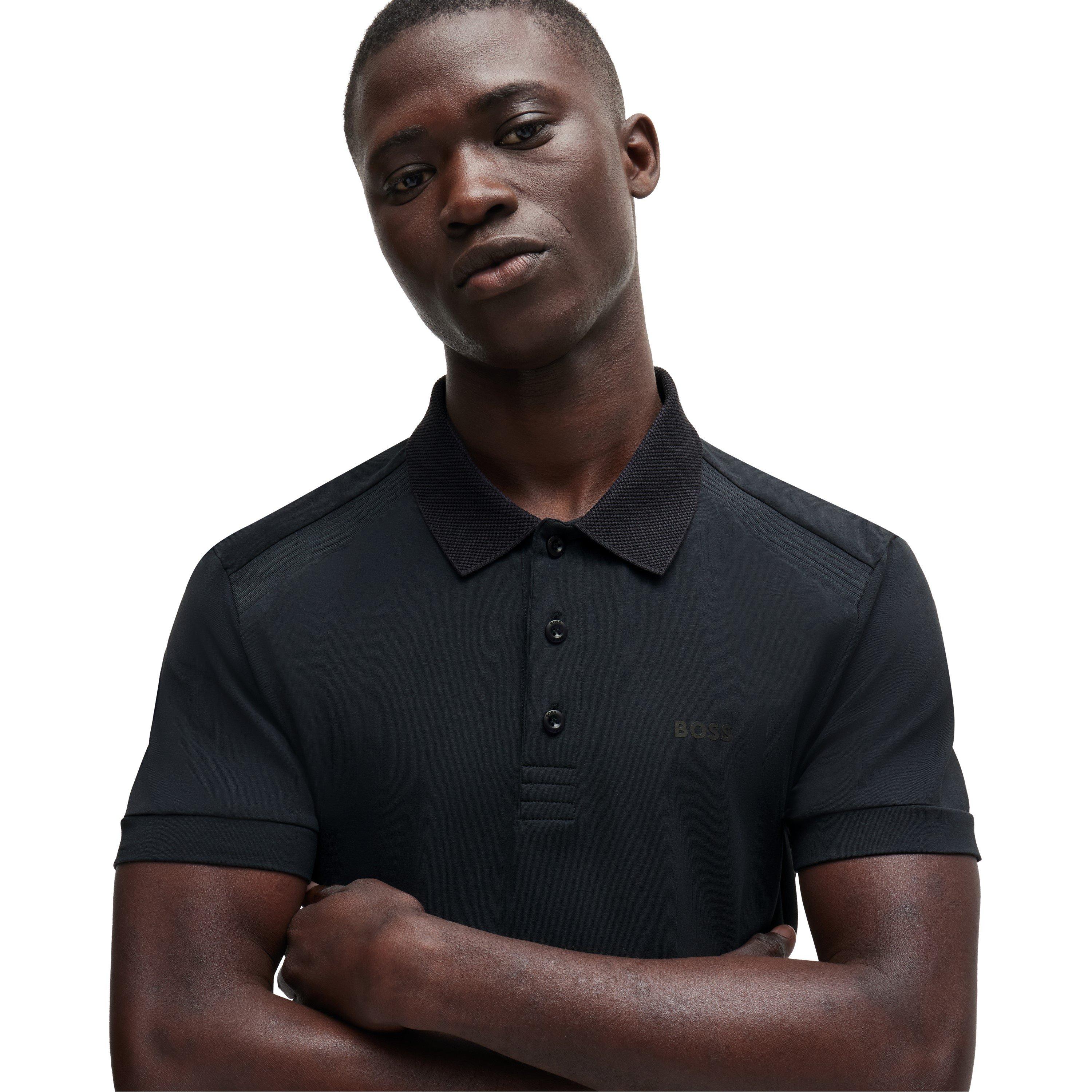 Dark Blue - Boss - Men's Paddy 4 Short Sleeve Polo Shirt - 4