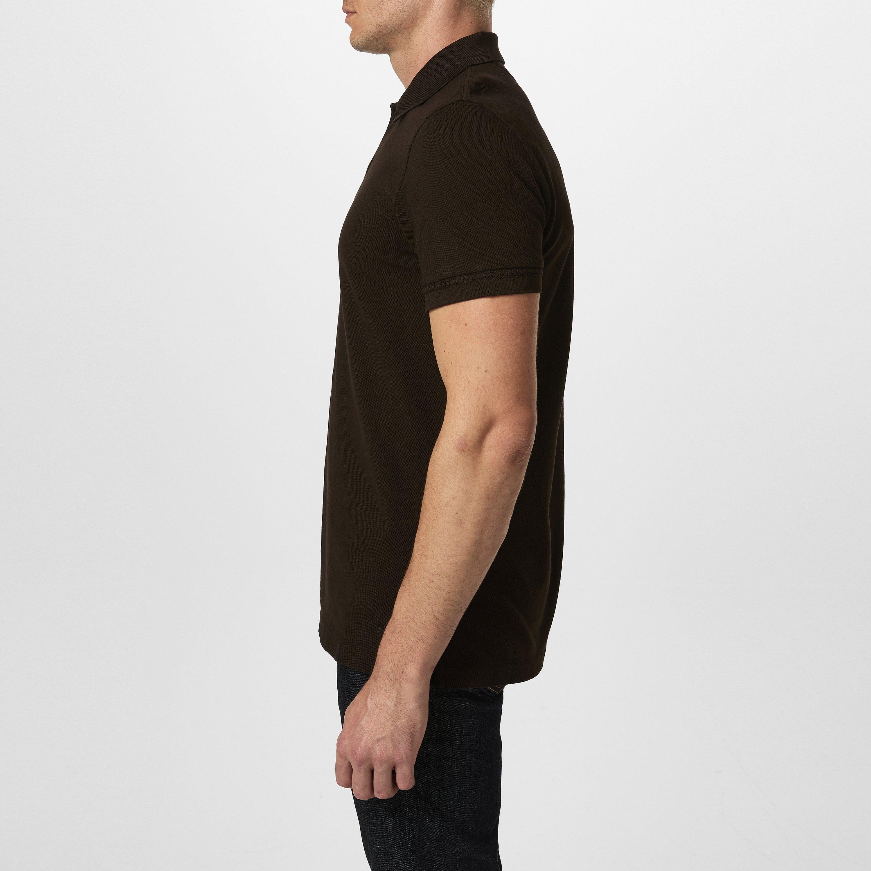Dark Brown - Tom Ford - Tennis Short Sleeve Polo Shirt - 2