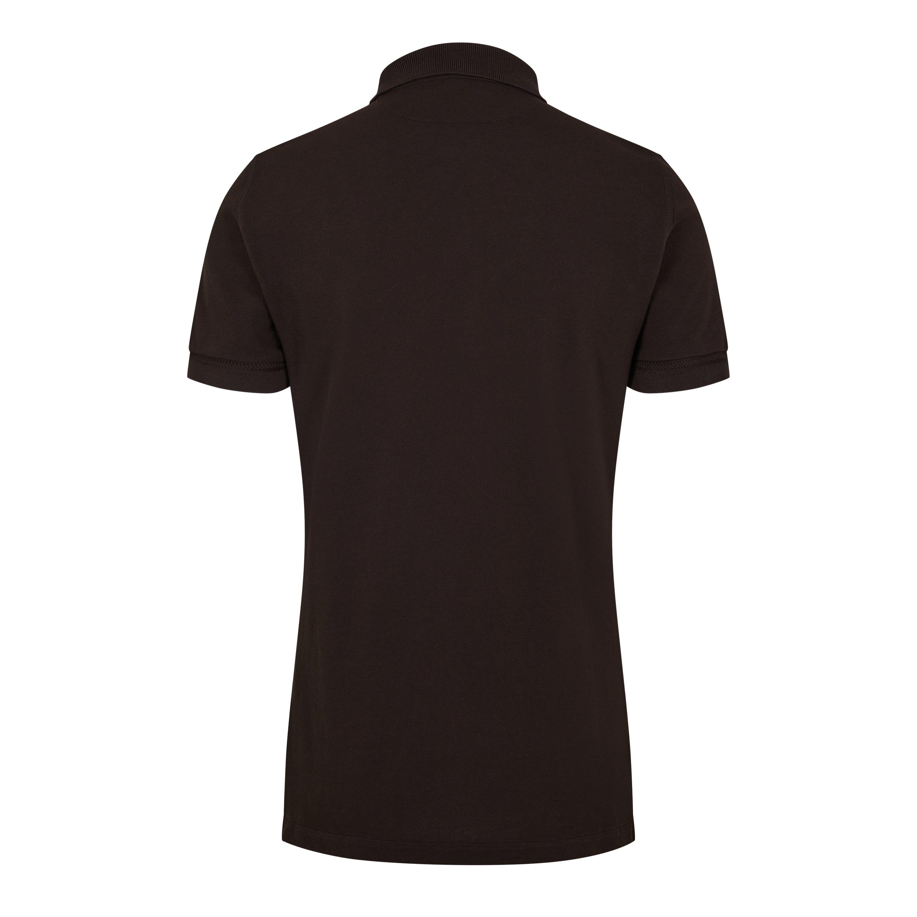 Dark Brown - Tom Ford - Tennis Short Sleeve Polo Shirt - 6