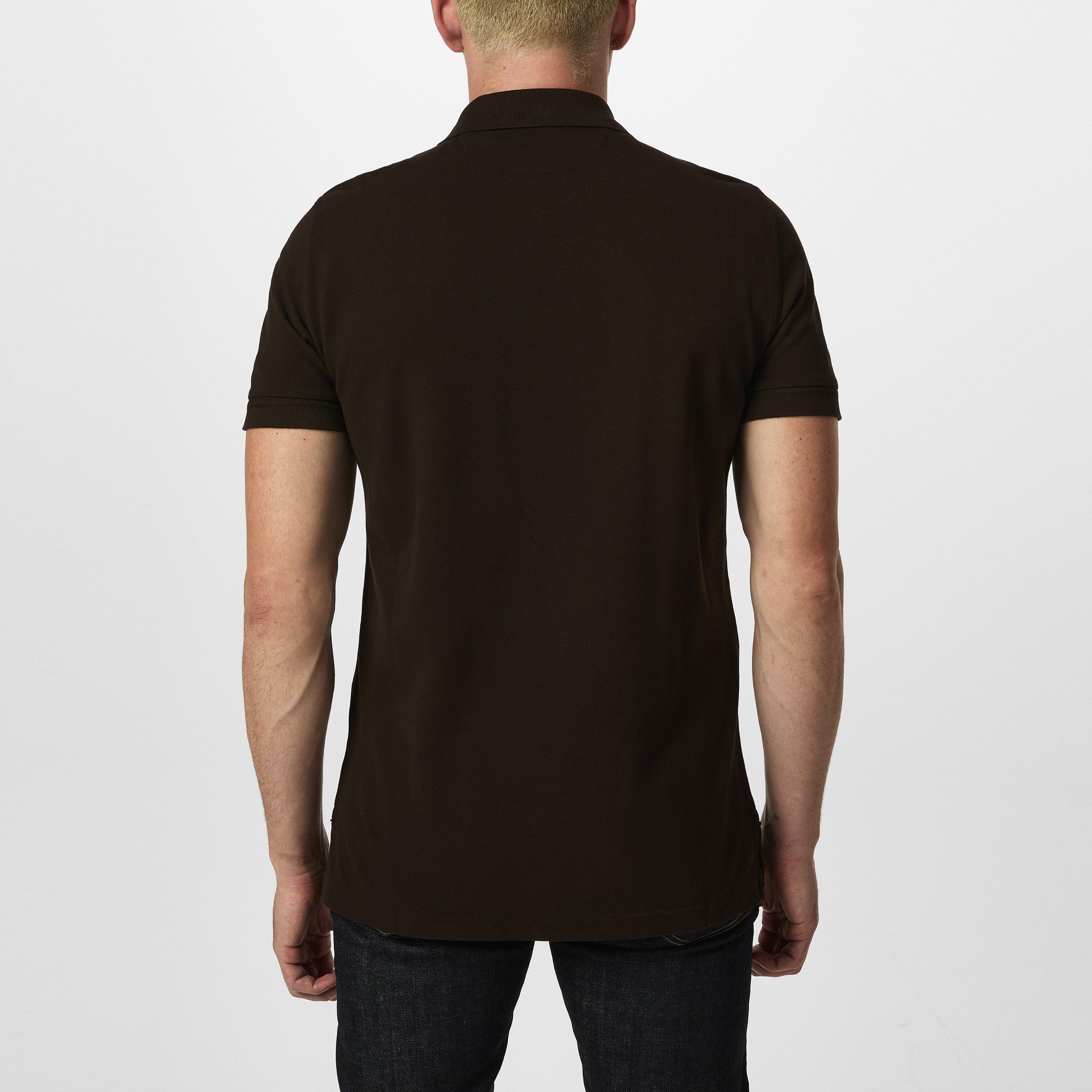Dark Brown - Tom Ford - Tennis Short Sleeve Polo Shirt - 3
