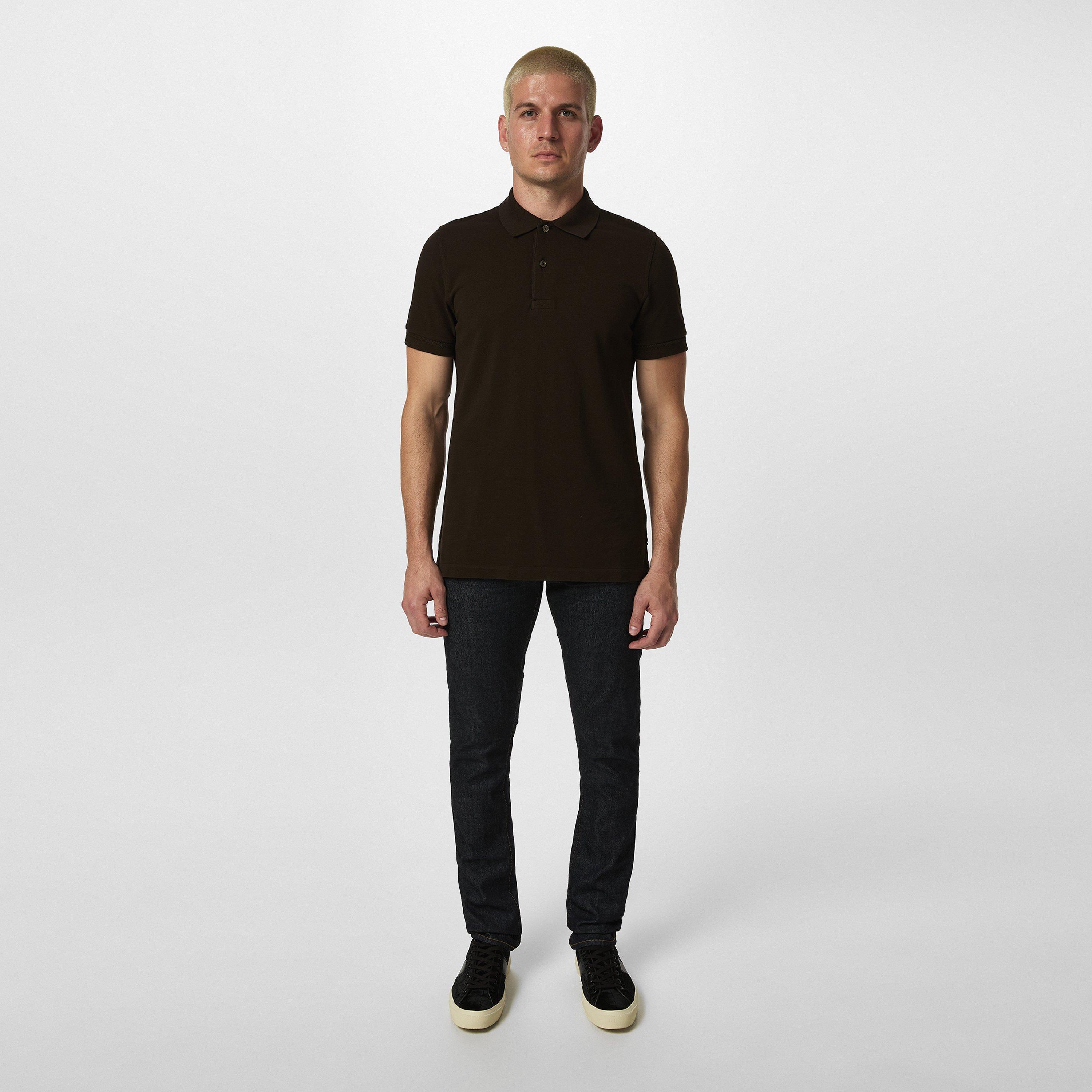 Dark Brown - Tom Ford - Tennis Short Sleeve Polo Shirt - 4