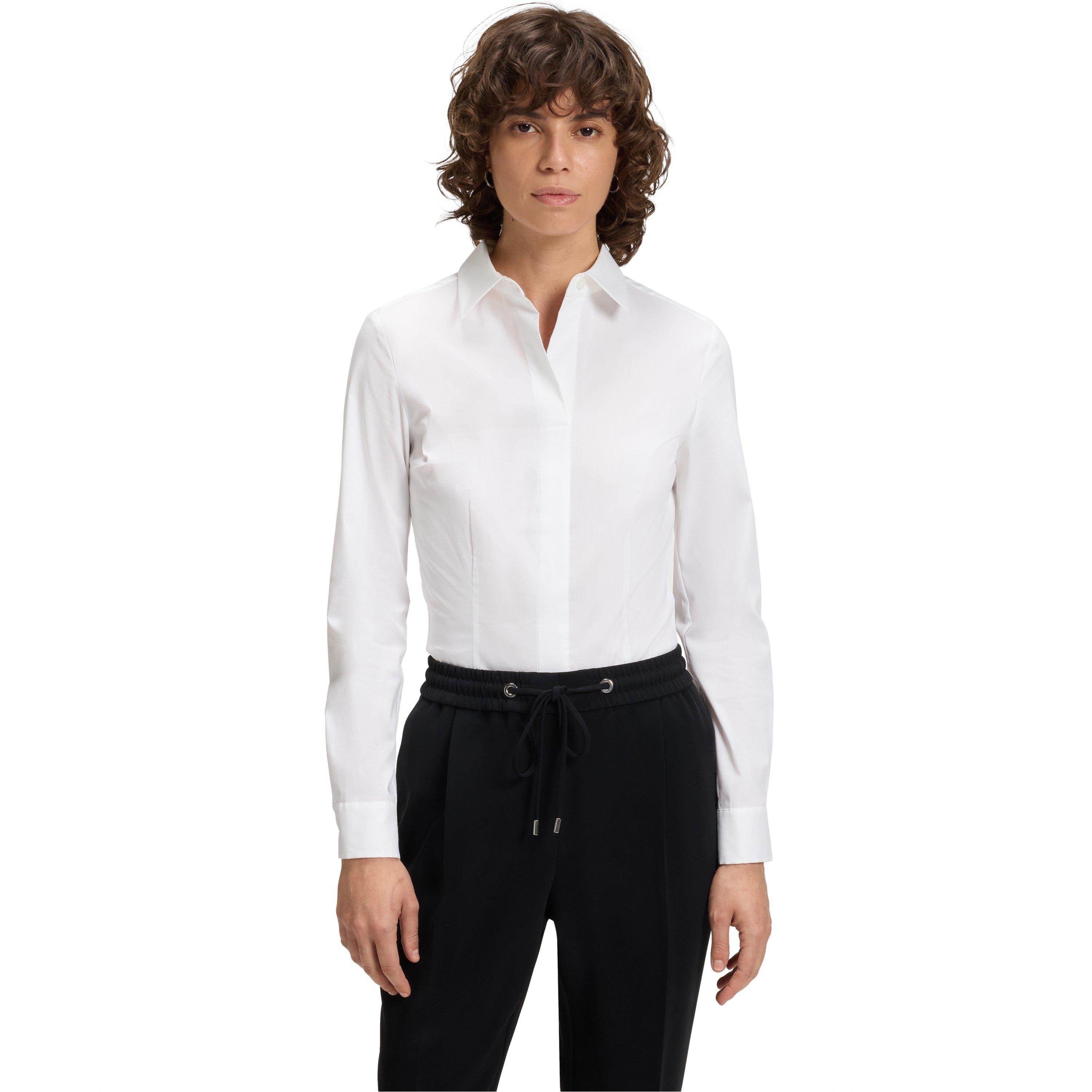 White - Boss - Women's Bashinah Long-Sleeve Blouse - 2