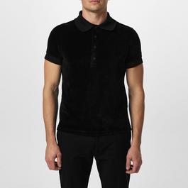 Tom Ford Velour Short Sleeve Polo Shirt