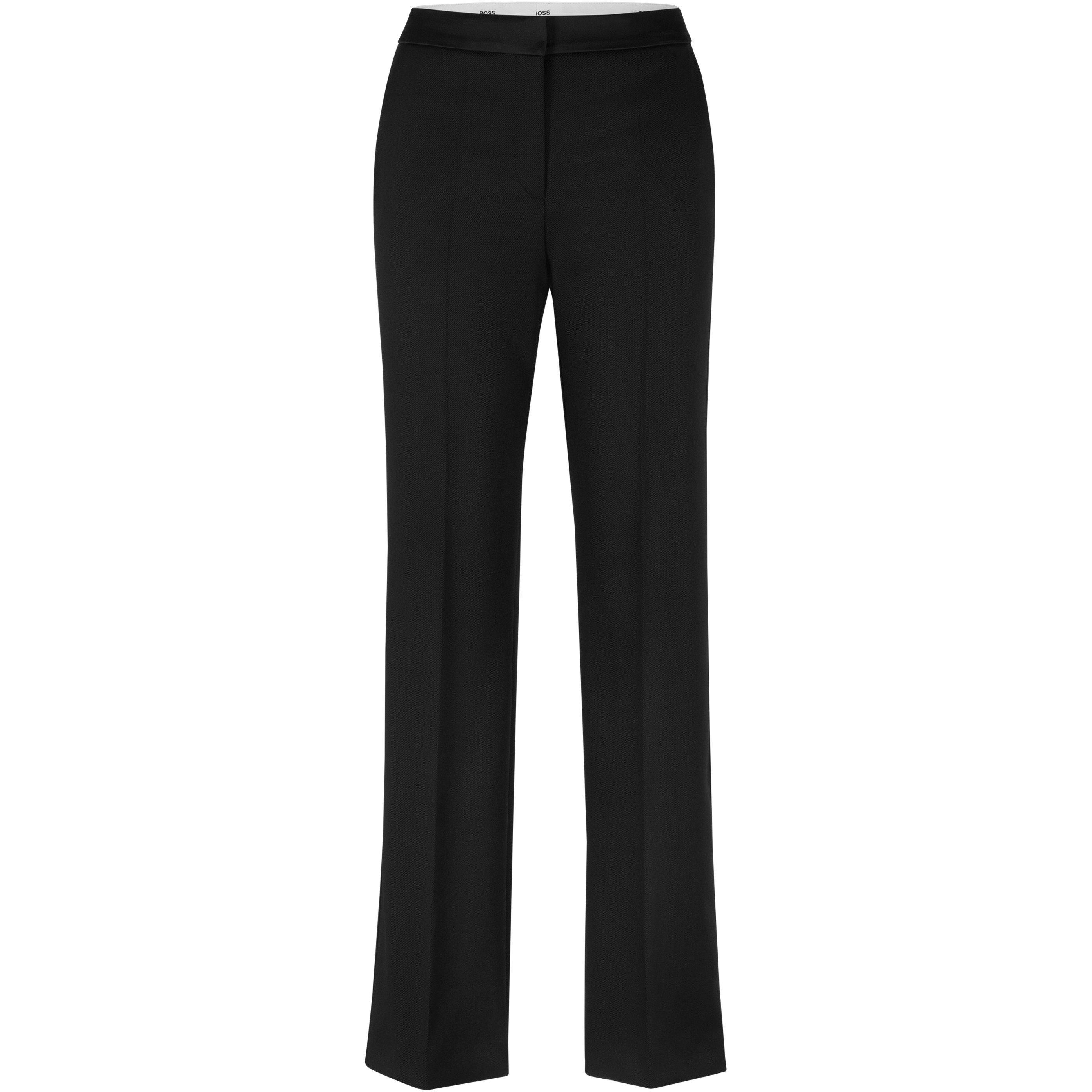 Black - Boss - Women's Tackea Straight Trousers