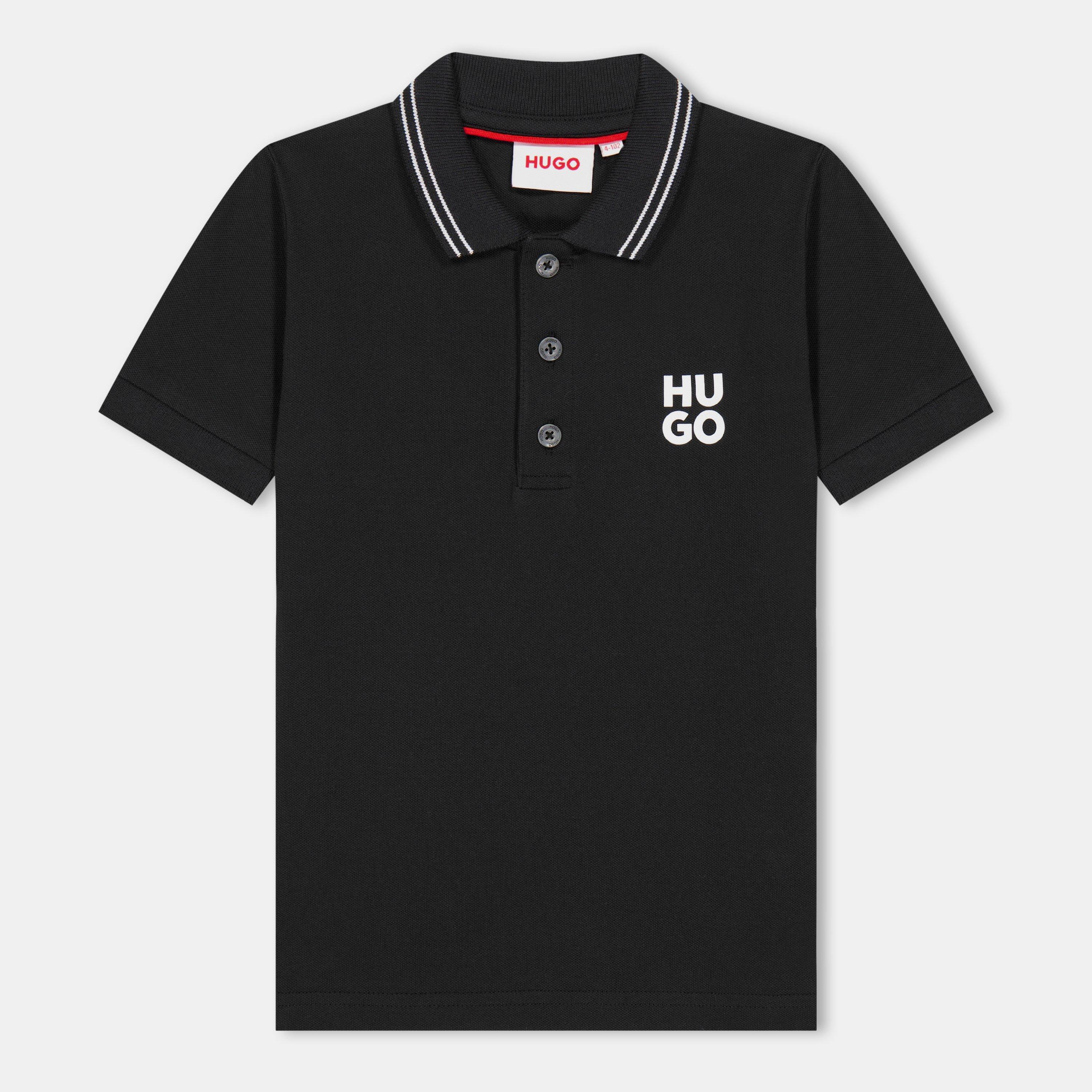 Kids' Stacked Logo Short-Sleeve Polo Shirt