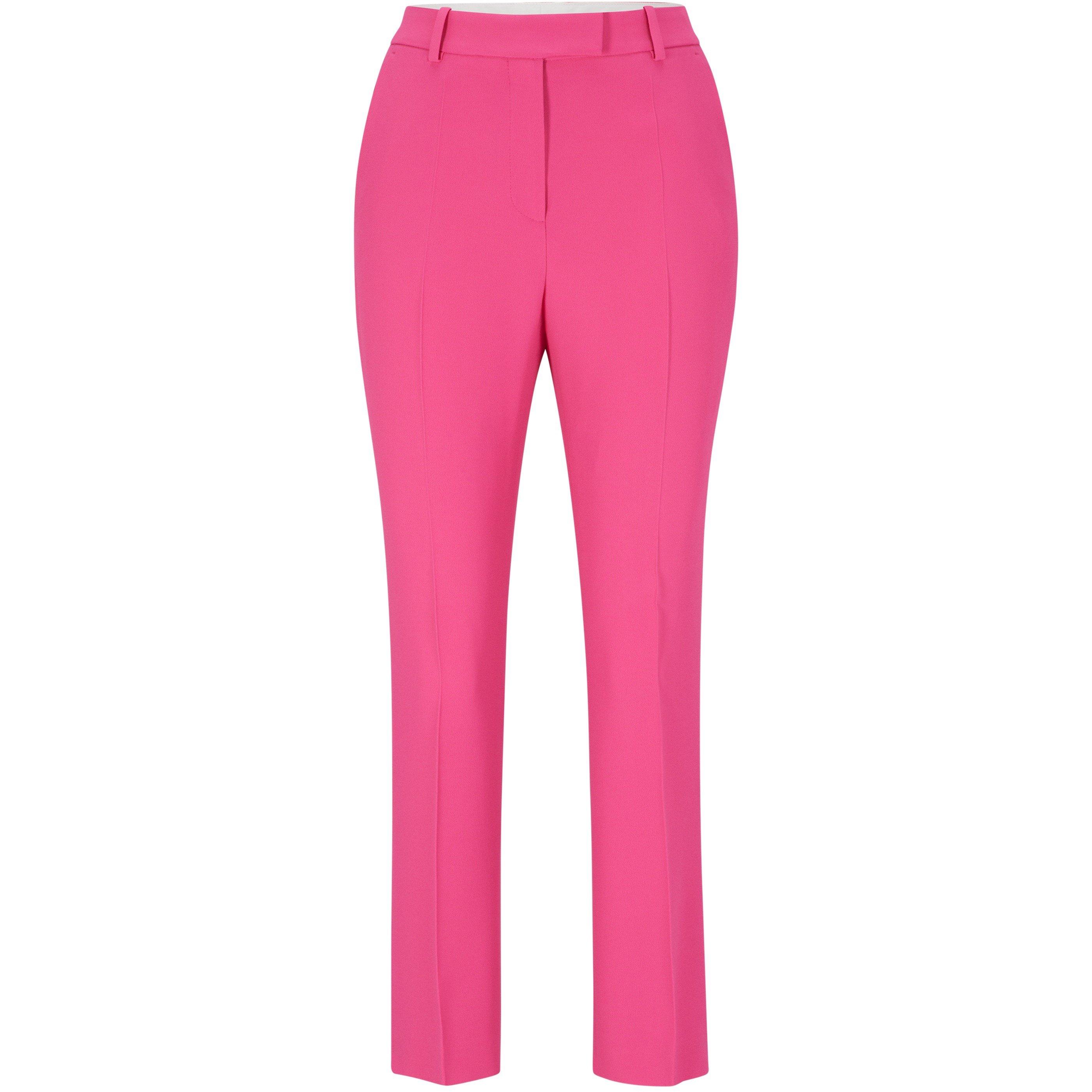 Medium Pink - Boss - Women's Tasimana Straight Trousers
