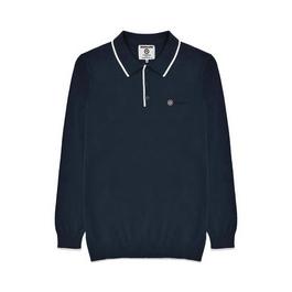 Lambretta Long Sleeve Tipped Knitted Polo