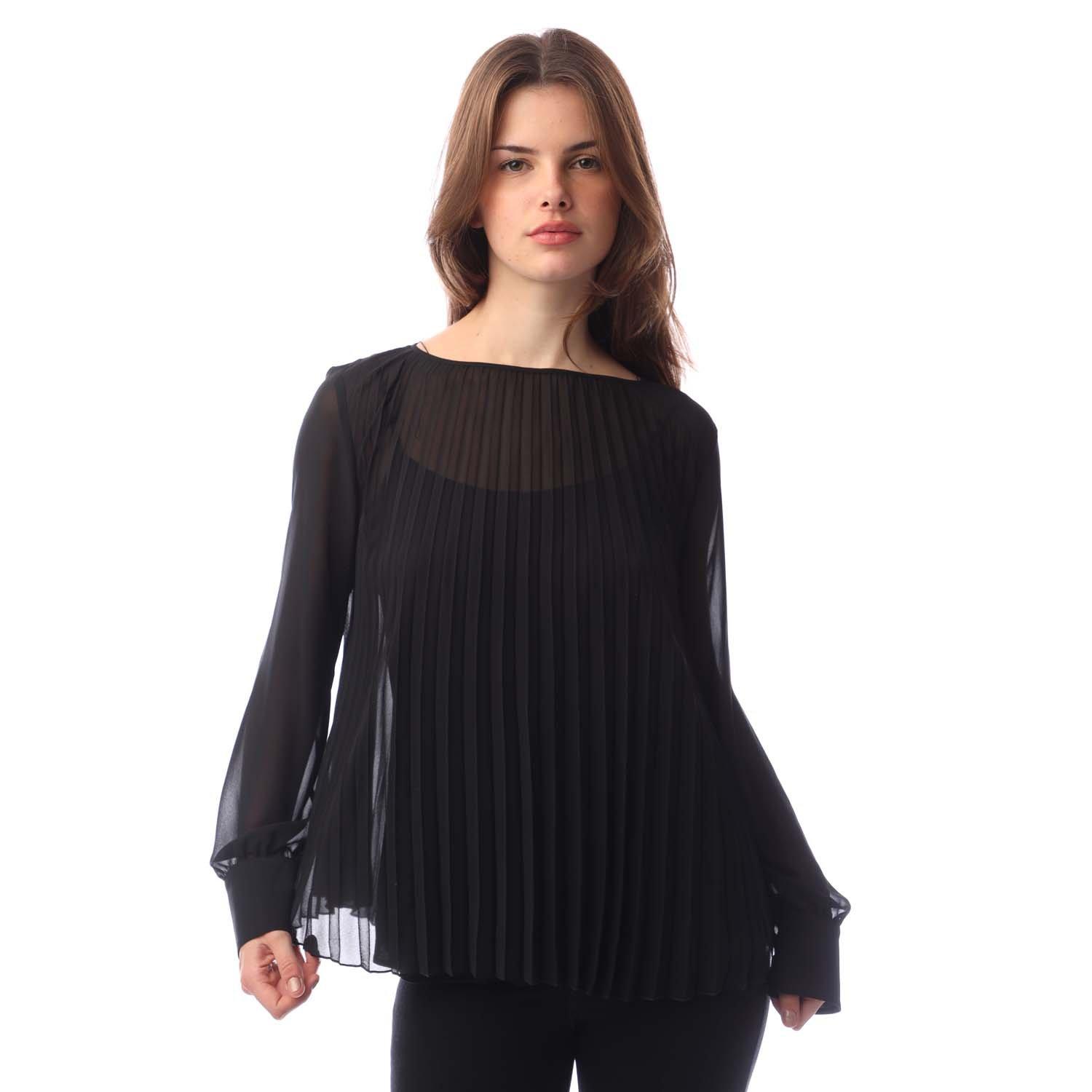 Boss Women's Ipuna Long Sleeve Blouse - Black - 6 (XS)