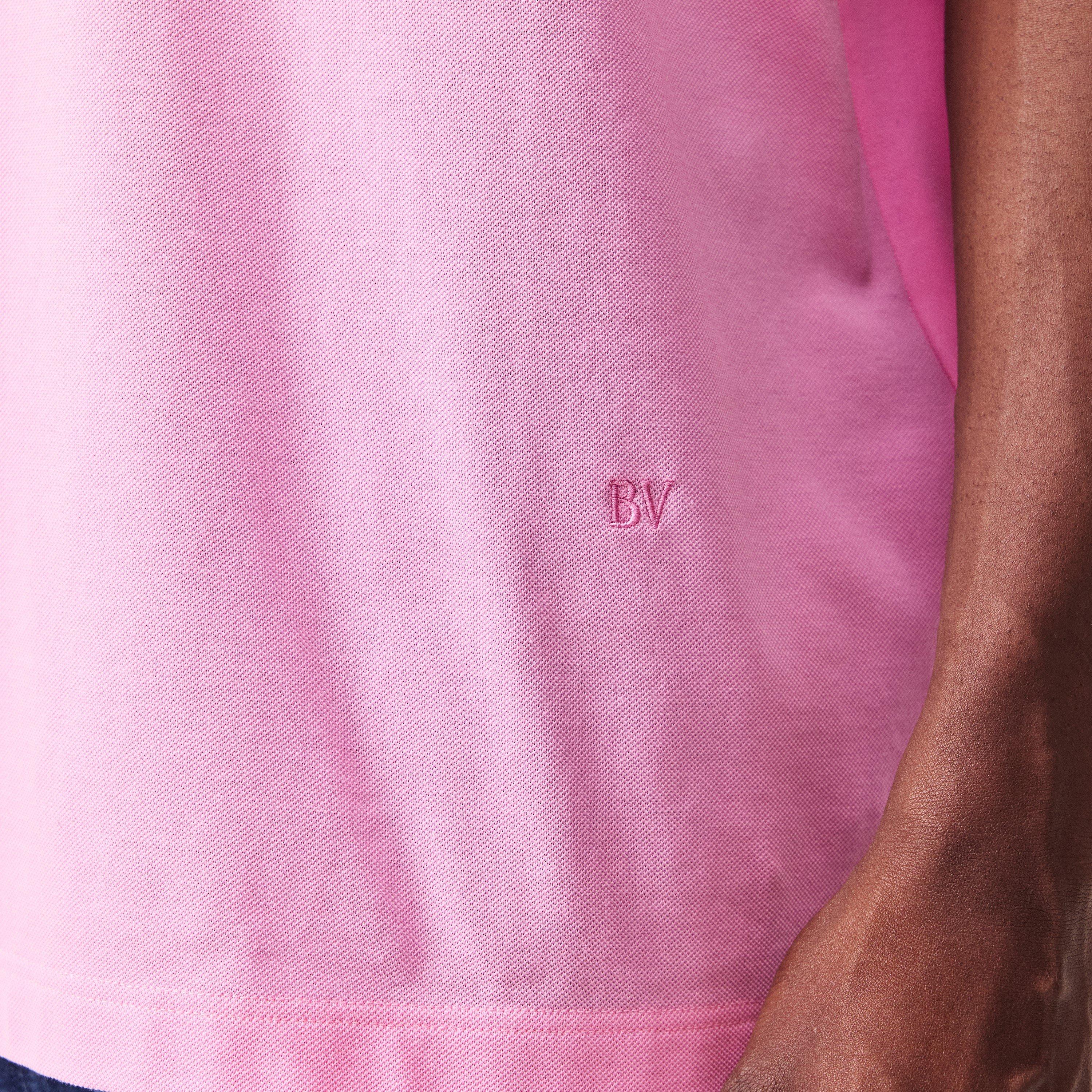 Pink - Bottega Veneta - Men's Logo Short-Sleeve Polo Shirt - 5