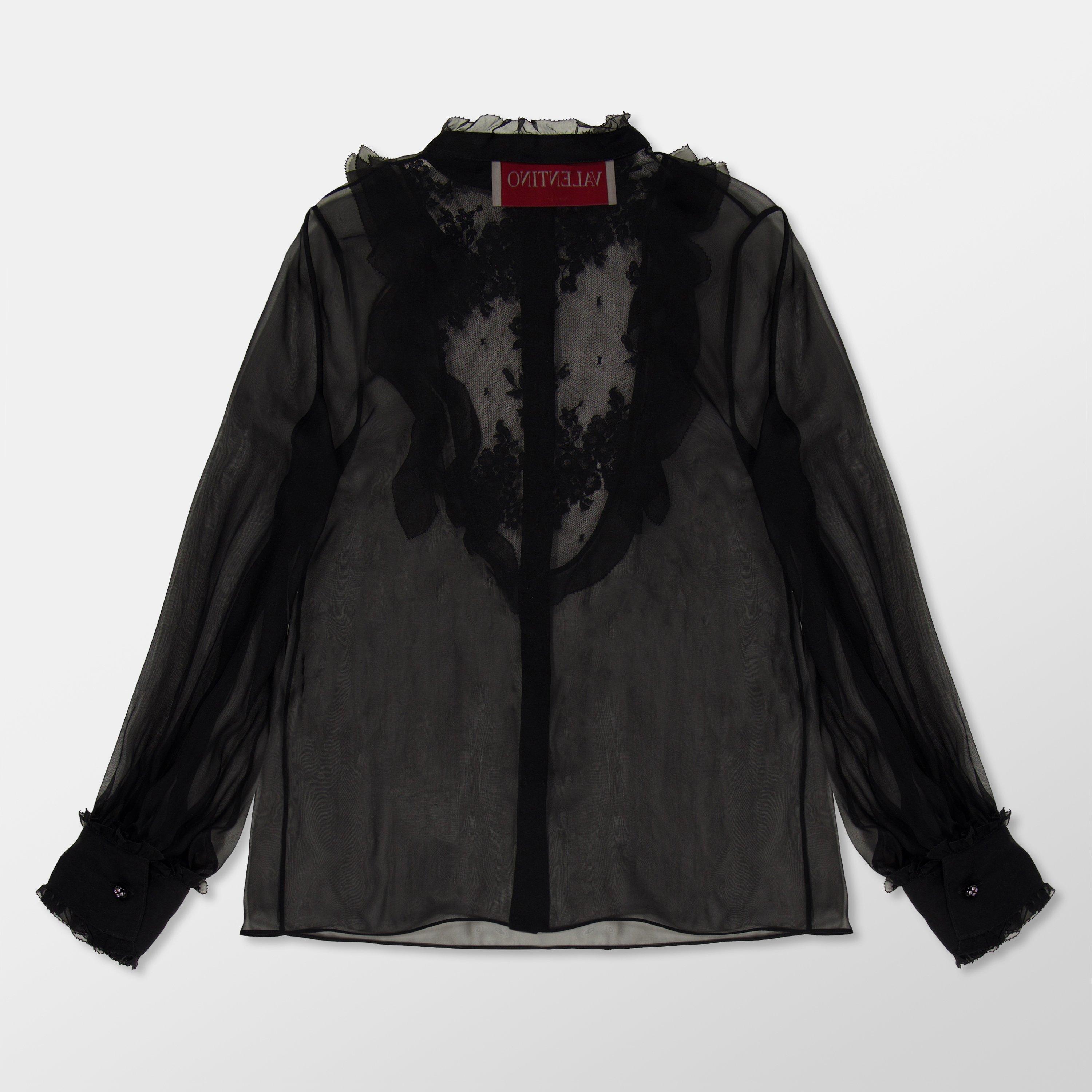 Nero - Valentino - Sheer Chiffon Blouse - 2