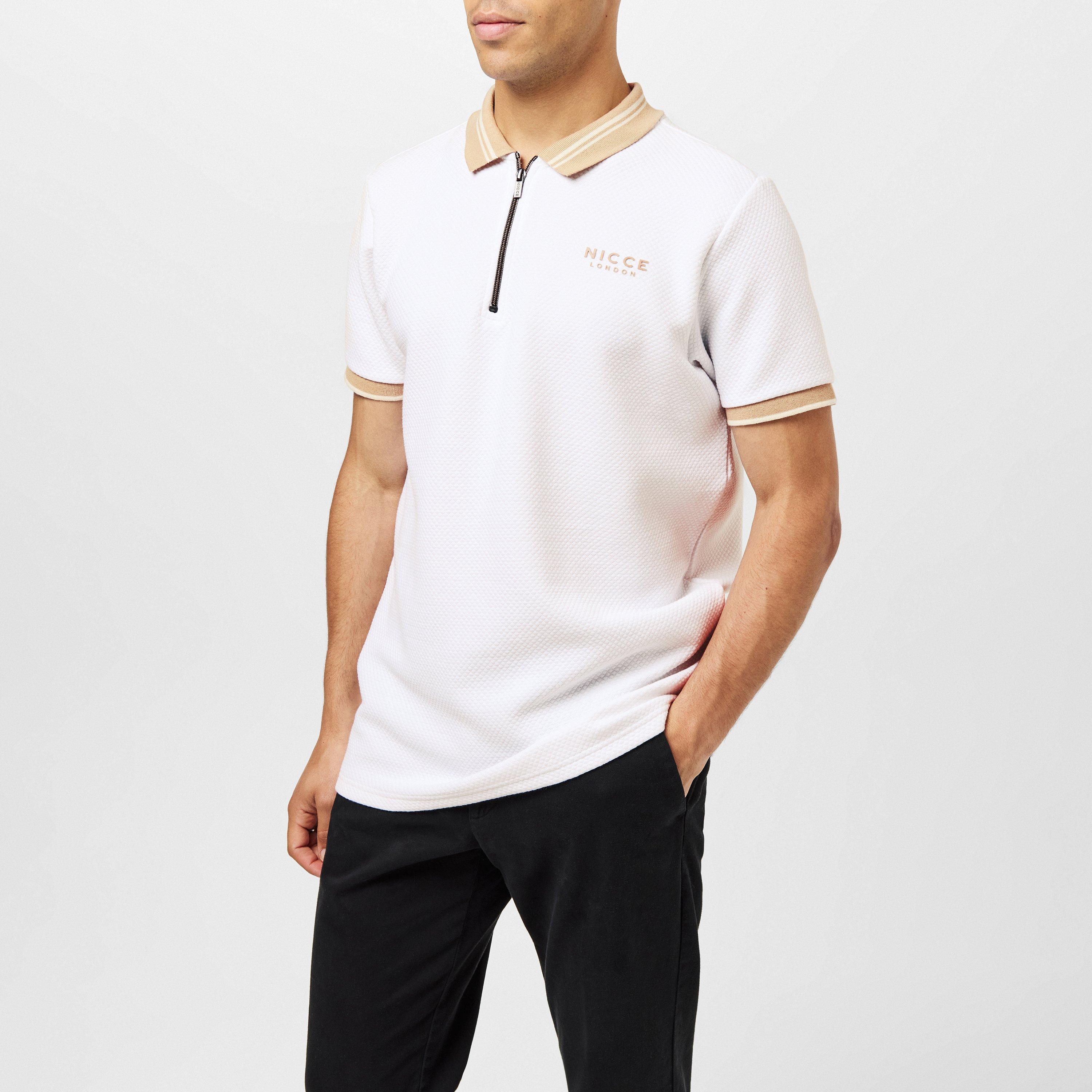 A White - Nicce - Shoran Short-Sleeve Polo Shirt - 3