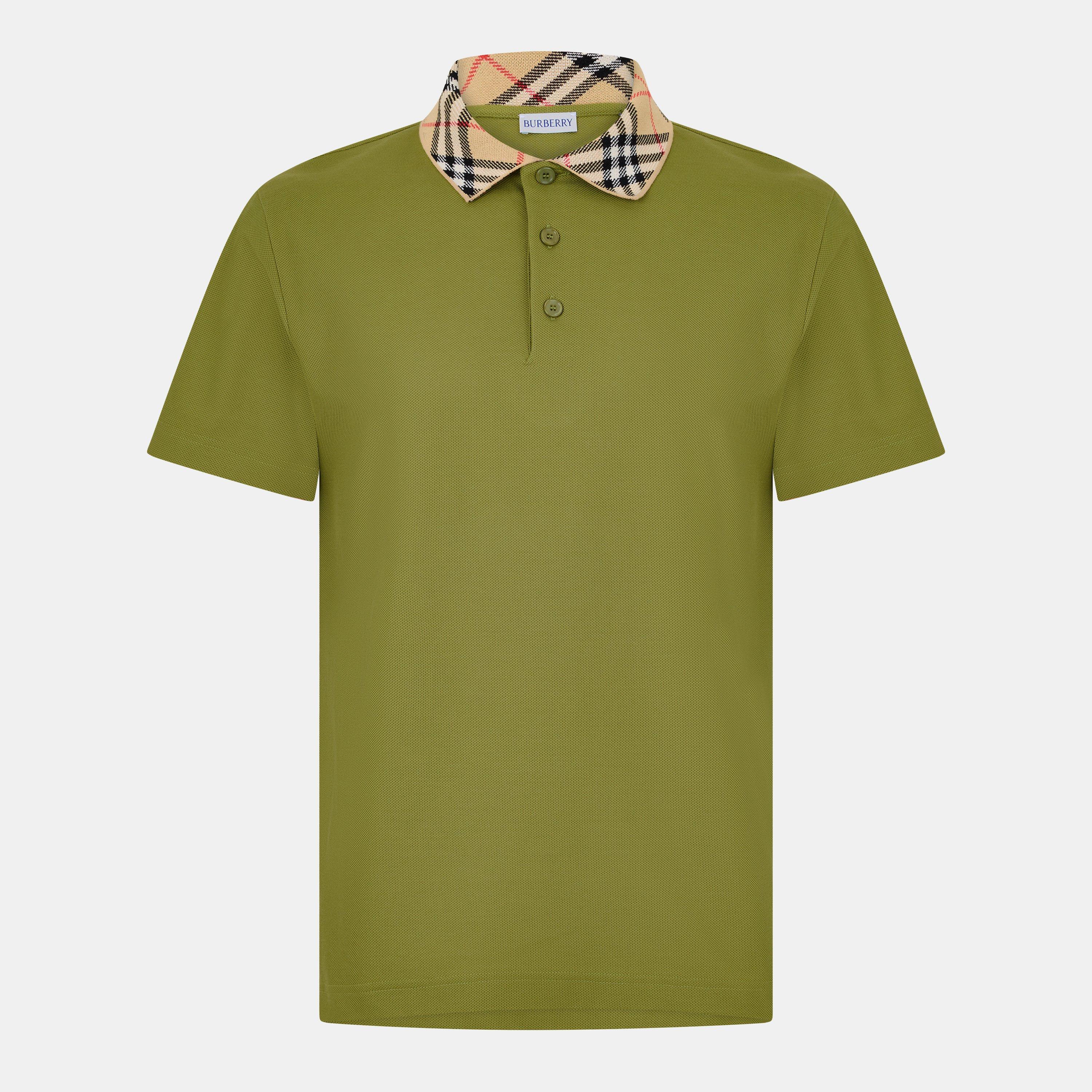 Burberry Mens Cody Check Polo Shirt - Estate - S