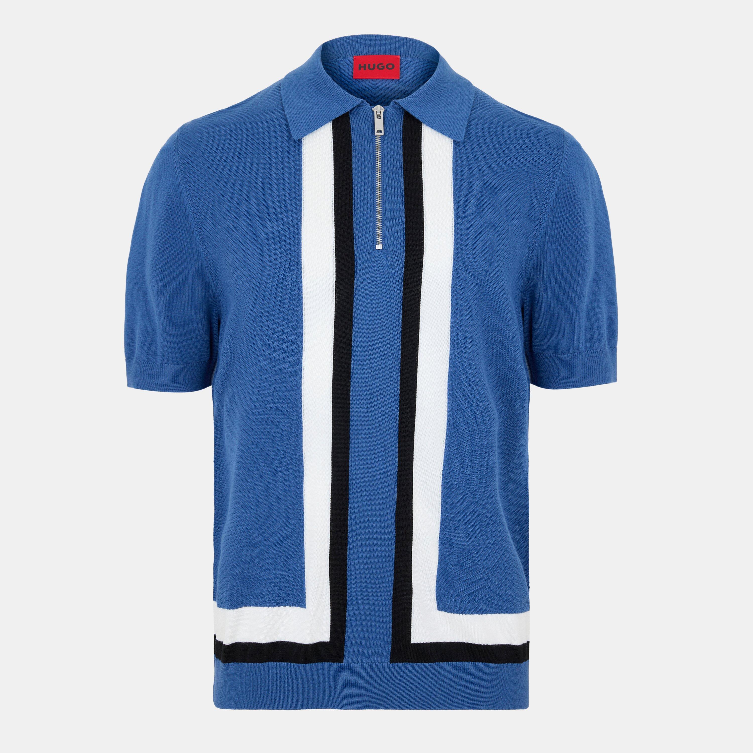 Hugo Men's 's Short Sleeve Polo Shirt - Medium Blue - S