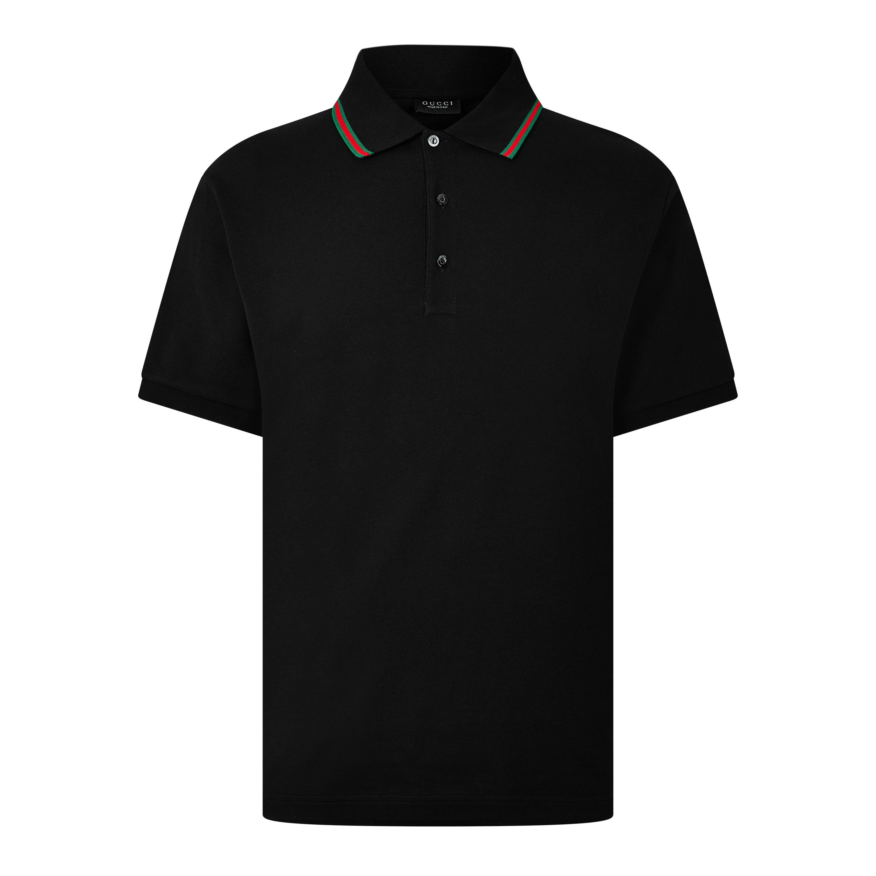 Black - Gucci - Gucci Web Trim Polo Sn05 - 1