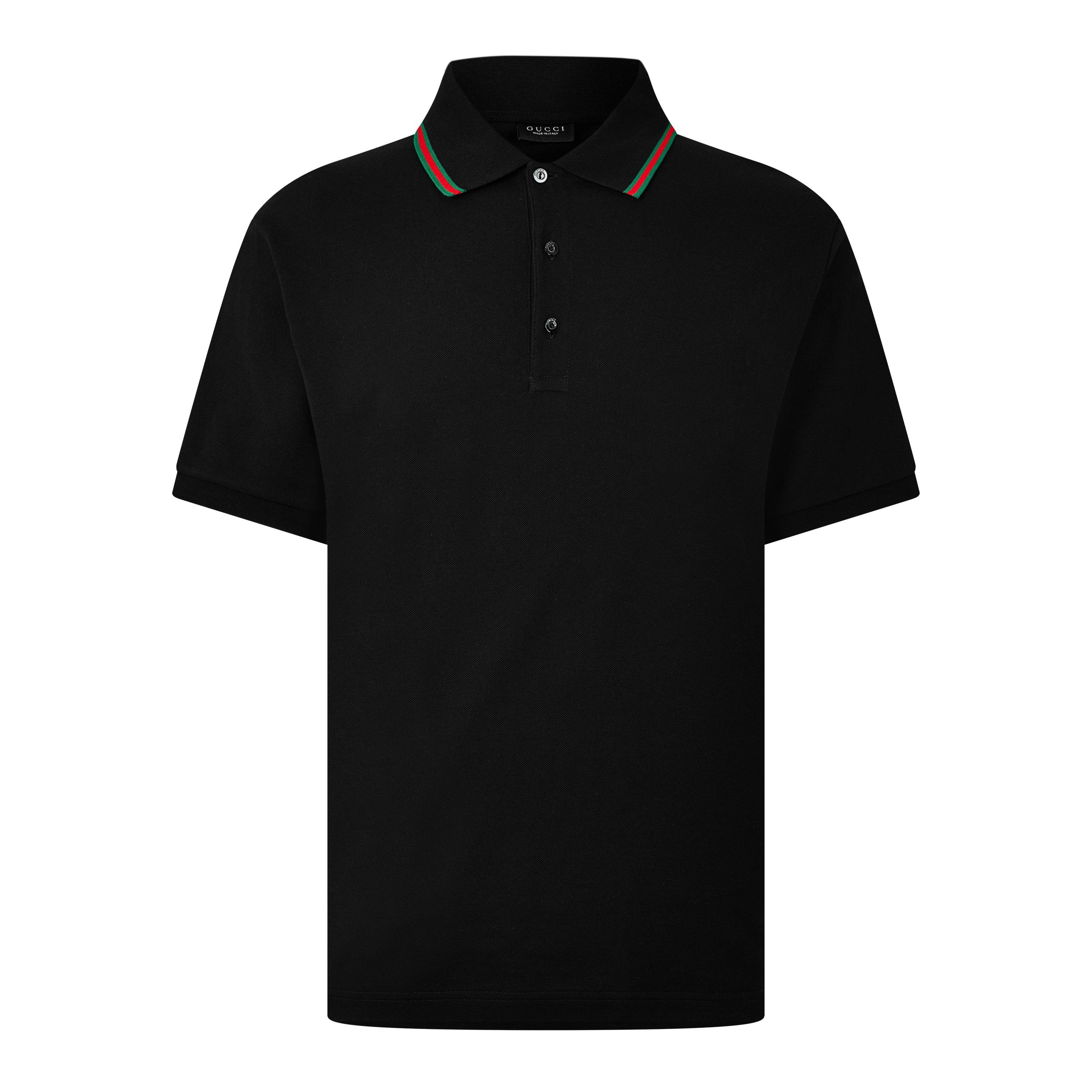 Black - Gucci - Gucci Web Trim Polo Sn05 - 1