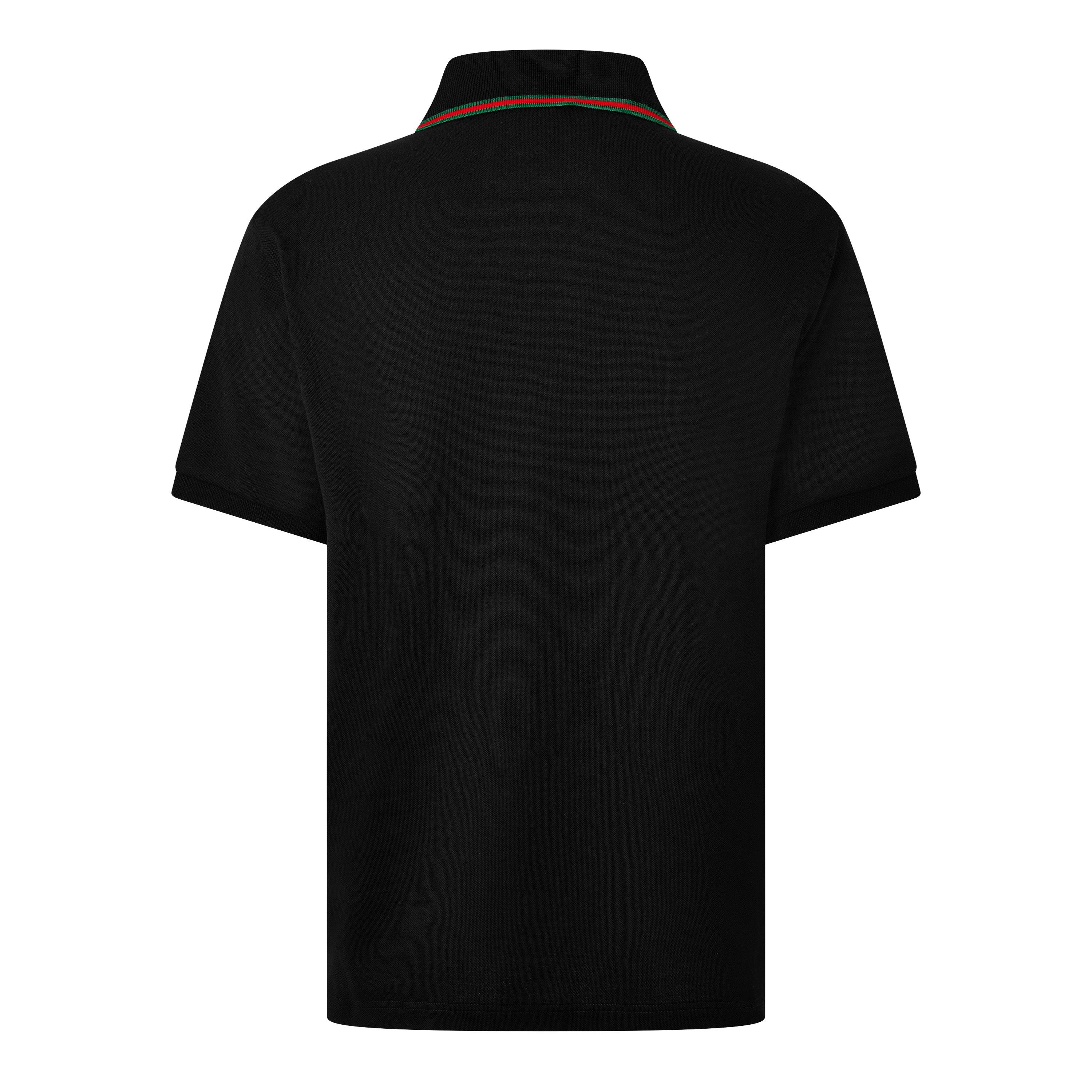 Black - Gucci - Gucci Web Trim Polo Sn05 - 2